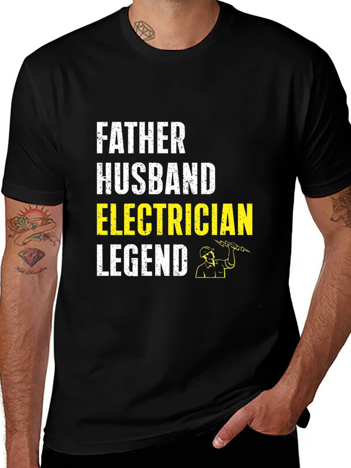 Variant 10 of Father Husband Electrician Legend T-Shirt
