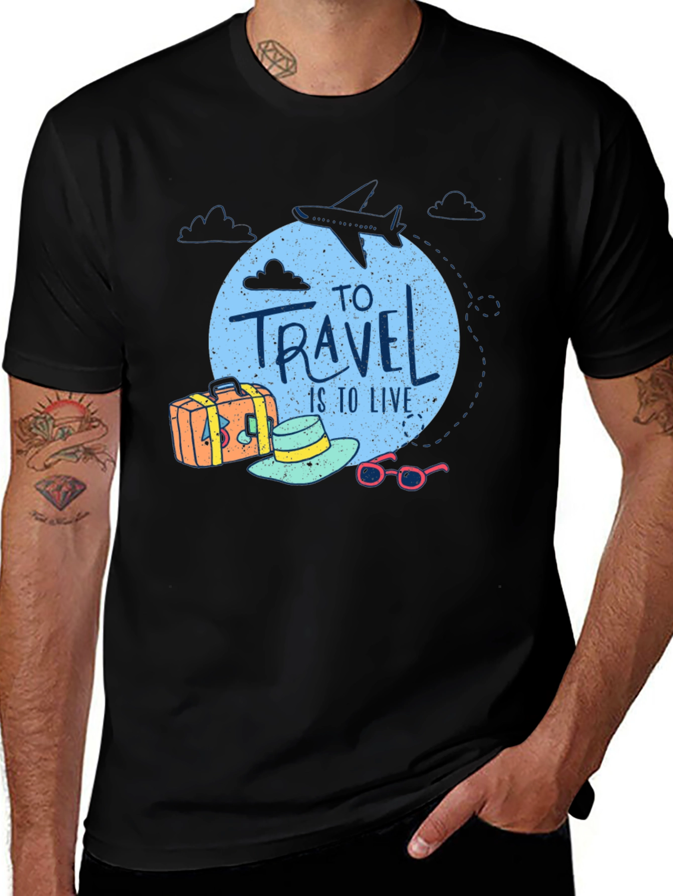 Variant 17 of Travel is to Live Graphic Tee