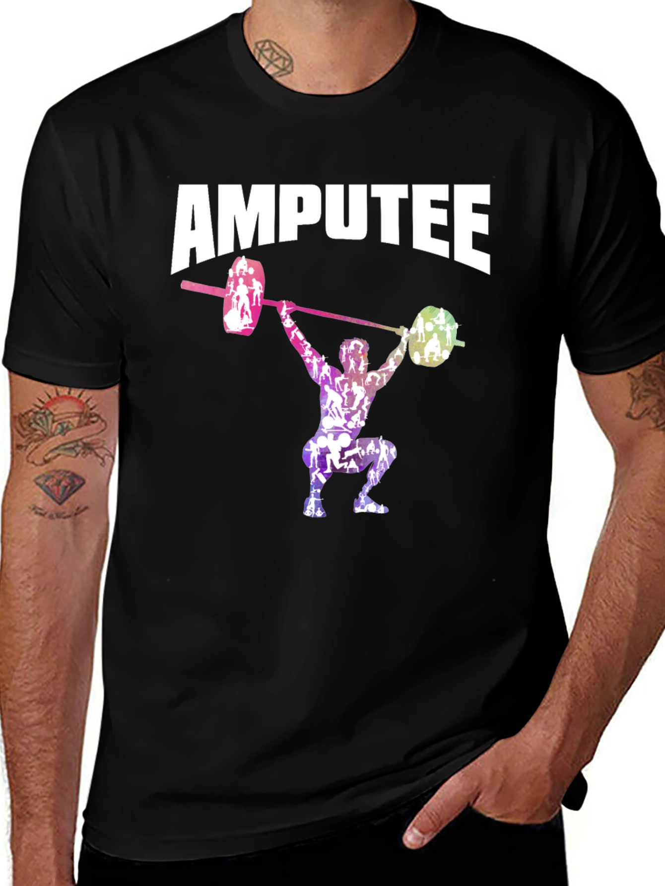 Variant 10 of Amputee Weightlifter Graphic T-Shirt