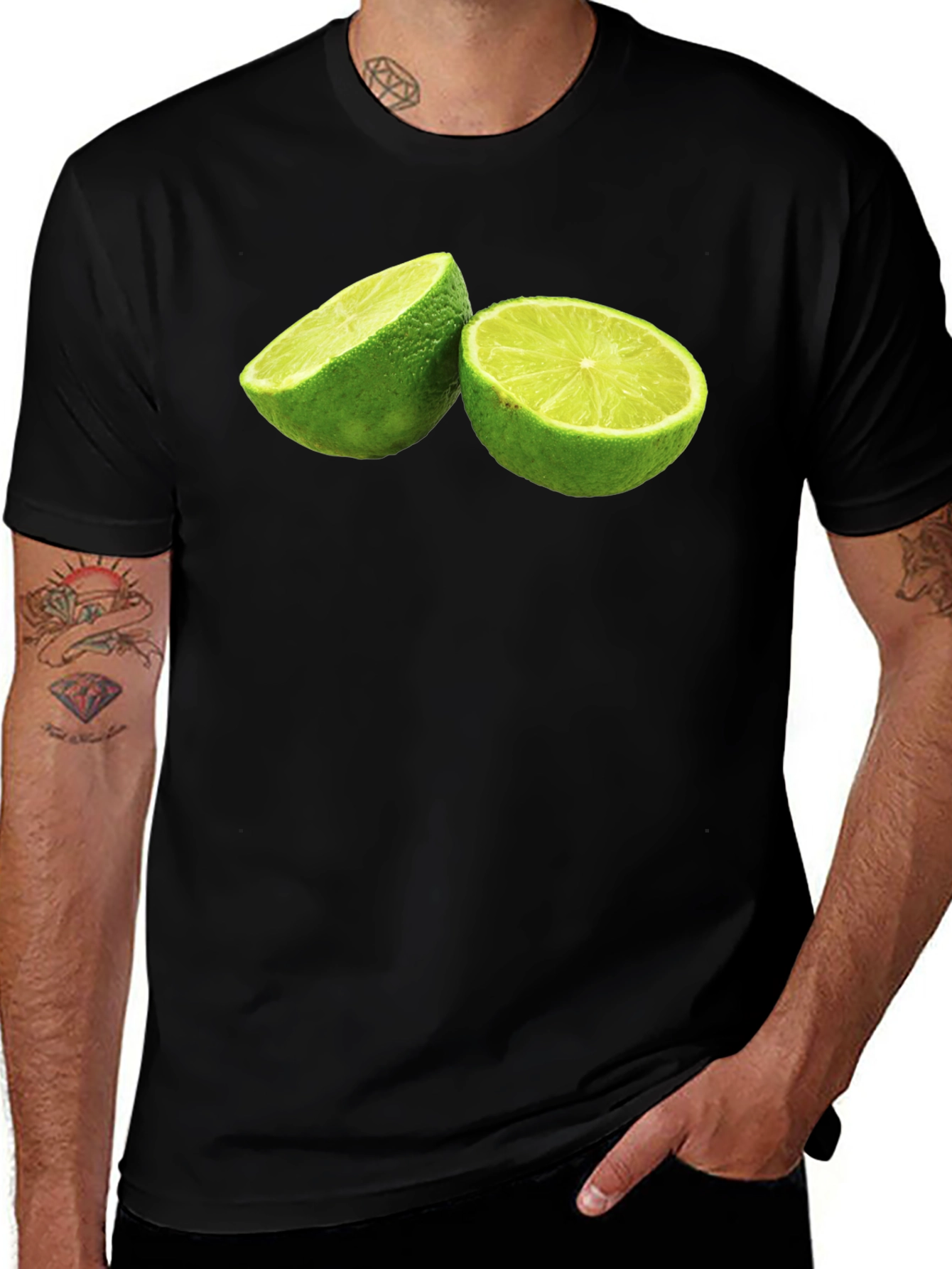 Variant 22 of Lime Graphic Tee - Black T-Shirt