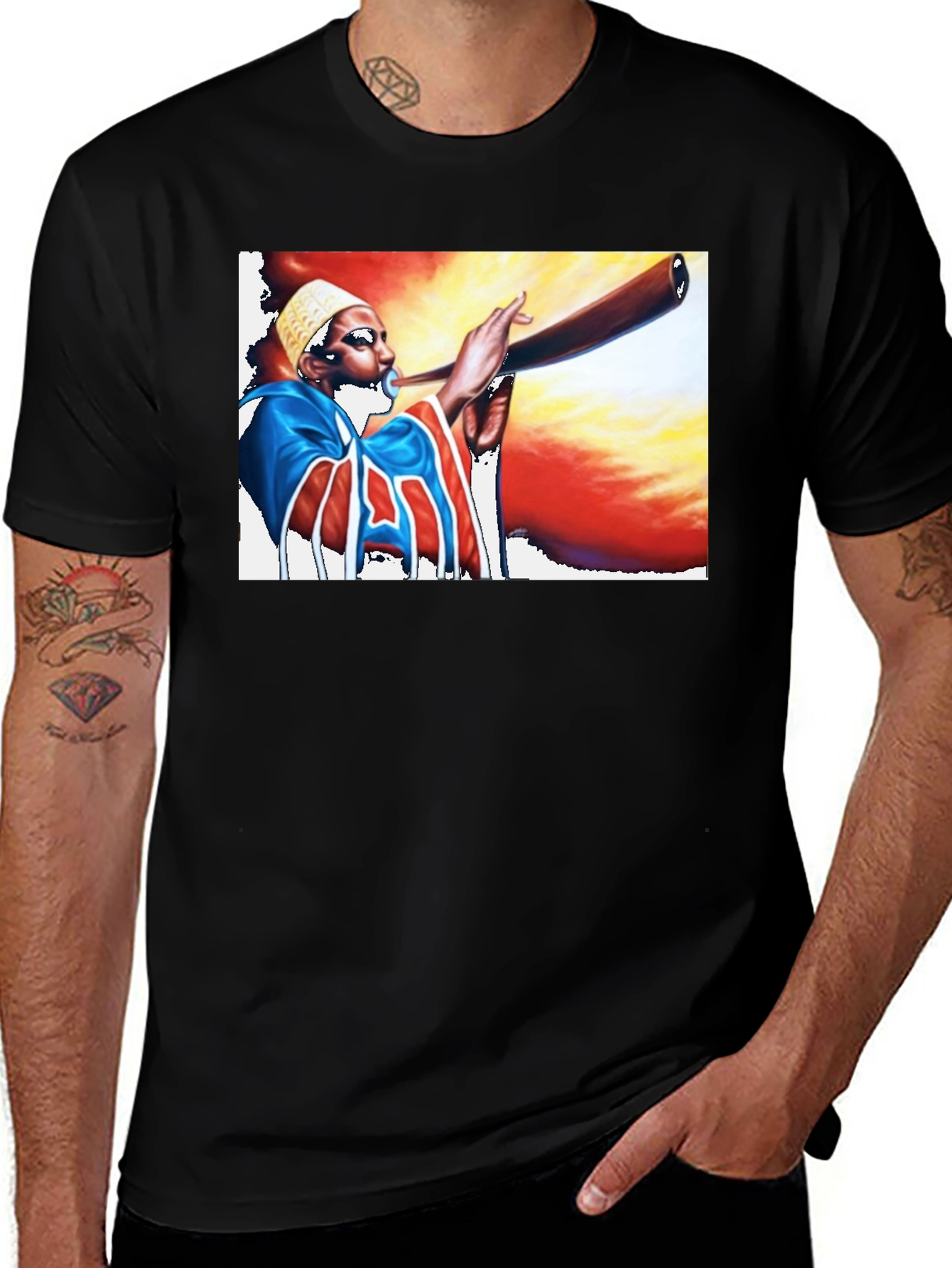 Variant 22 of Cultural Art T-Shirt - Men's Black Tee