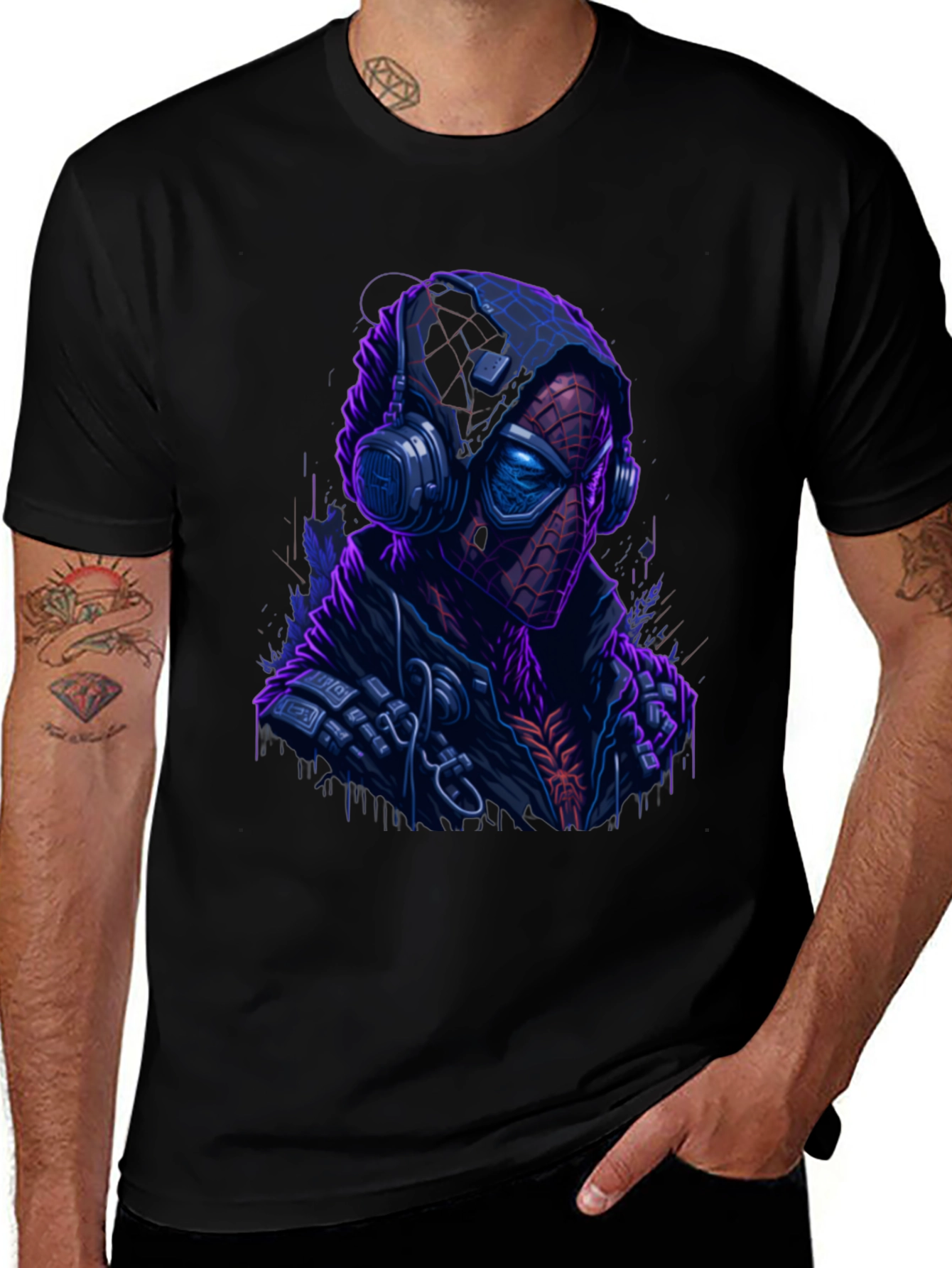 Cyberpunk Spider-Man Graphic T-Shirt