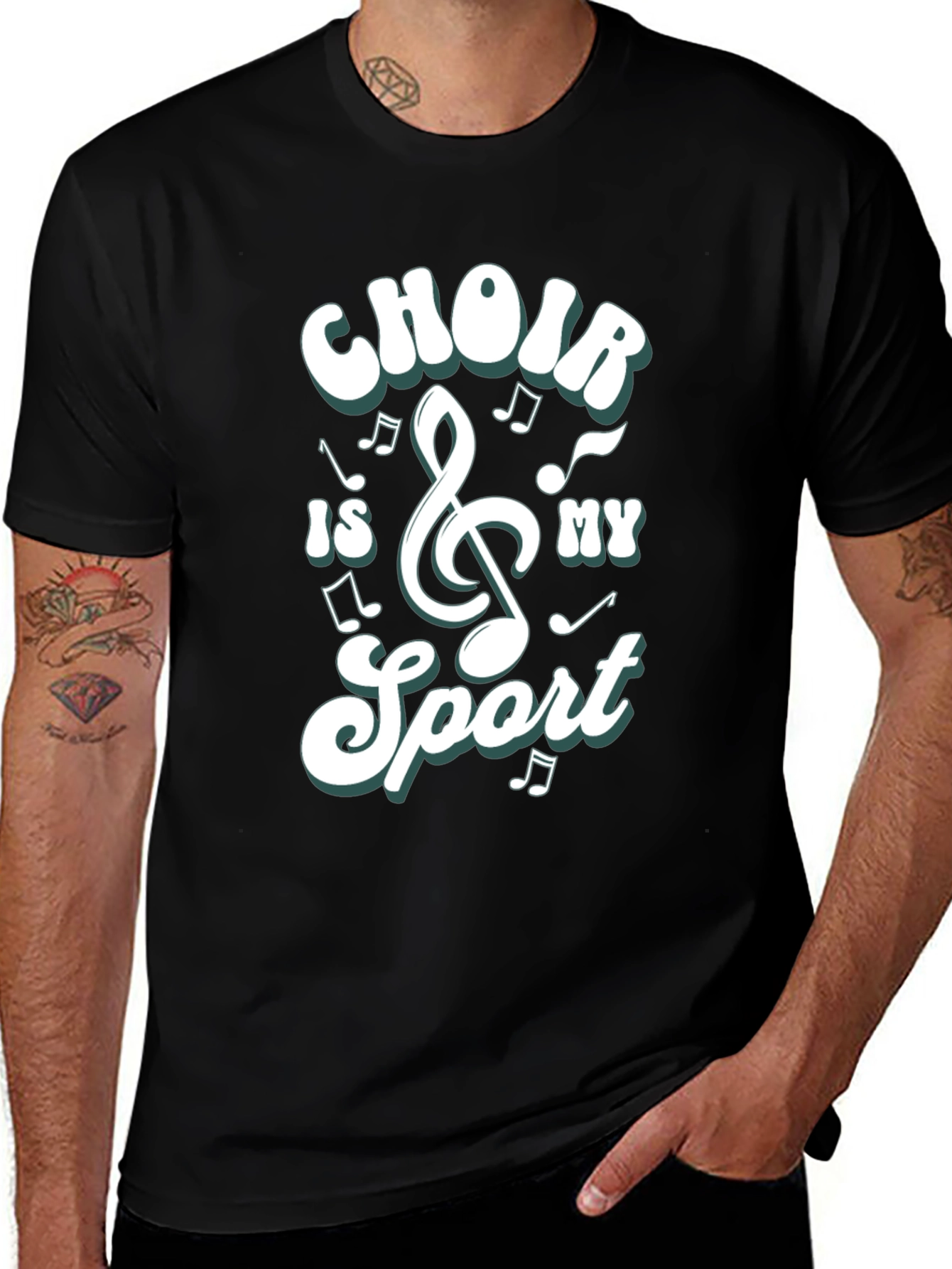 Variant 9 of Choir is My Sport Black T-Shirt