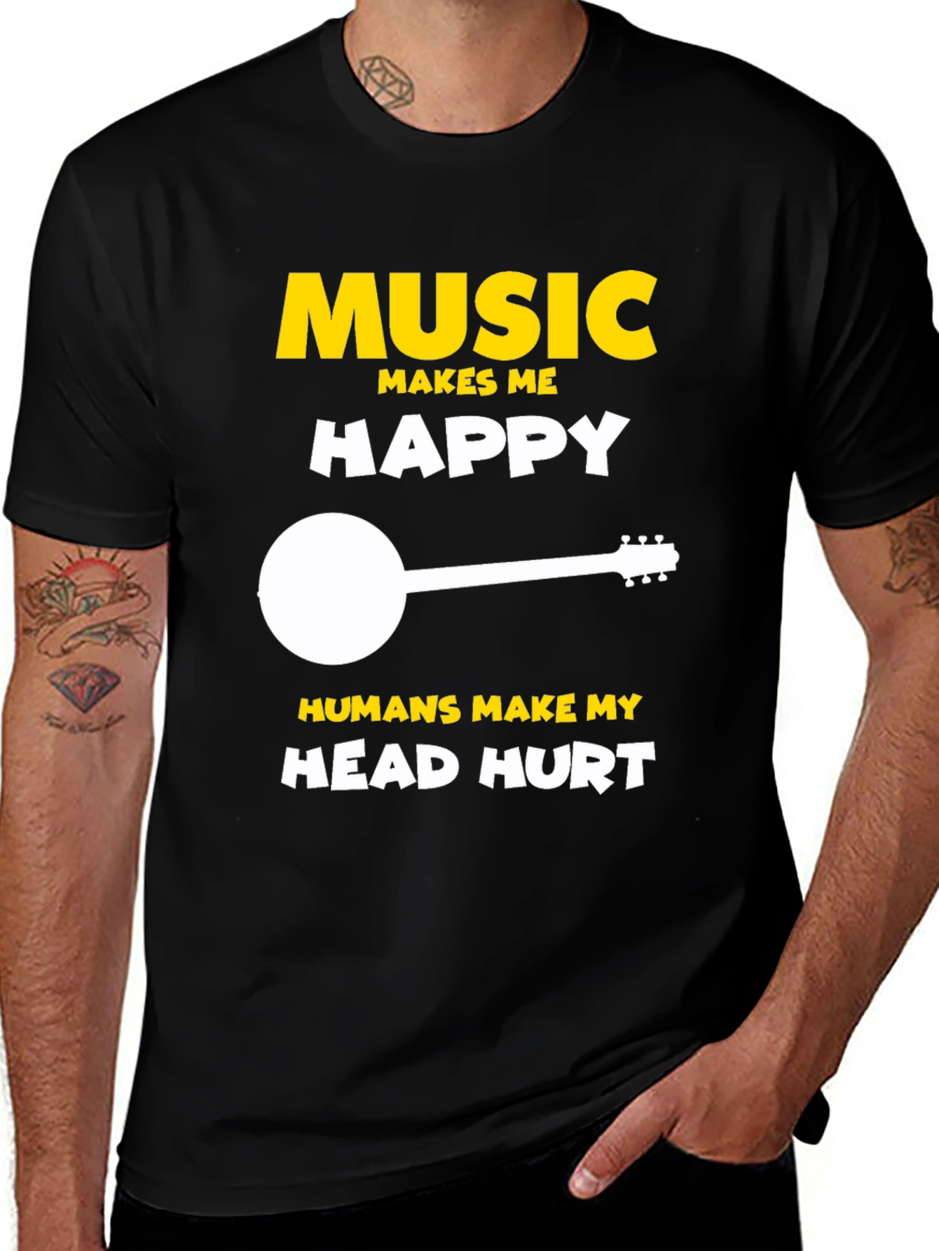 Variant 4 of Music Makes Me Happy T-Shirt