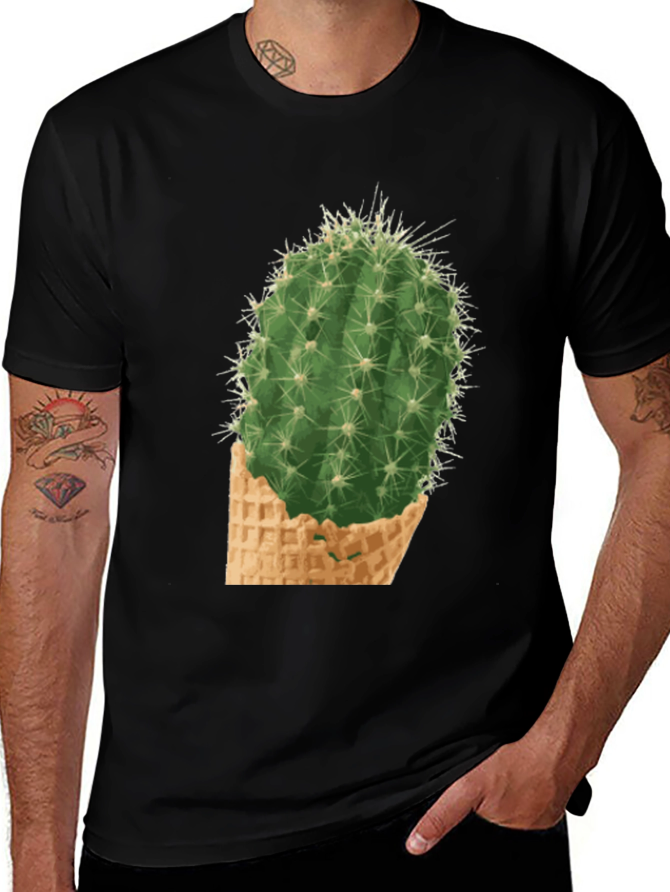 Variant 14 of Cactus Cone Tee - Prickly Funny Graphic T-Shirt
