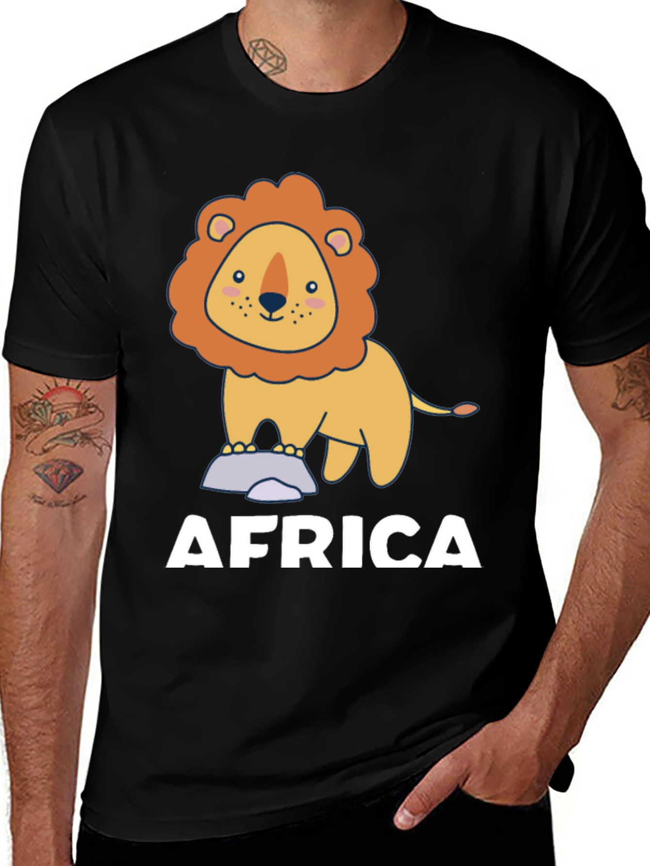 Variant 28 of Cute Lion Africa Graphic T-Shirt