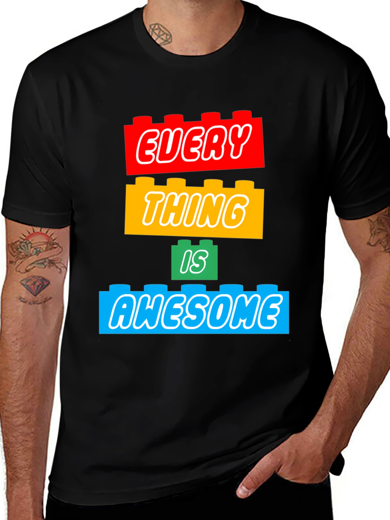 Variant 5 of Everything is Awesome Brick T-Shirt