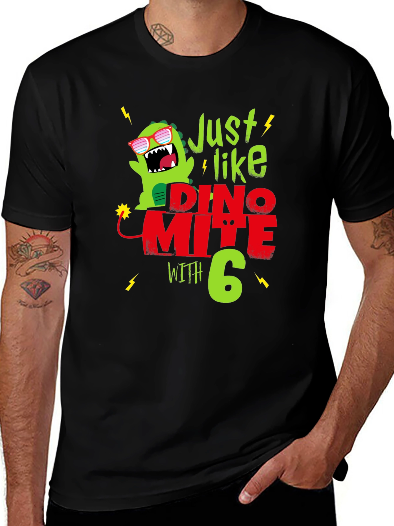 Variant 11 of Dino-Mite Birthday T-Shirt - Age 6