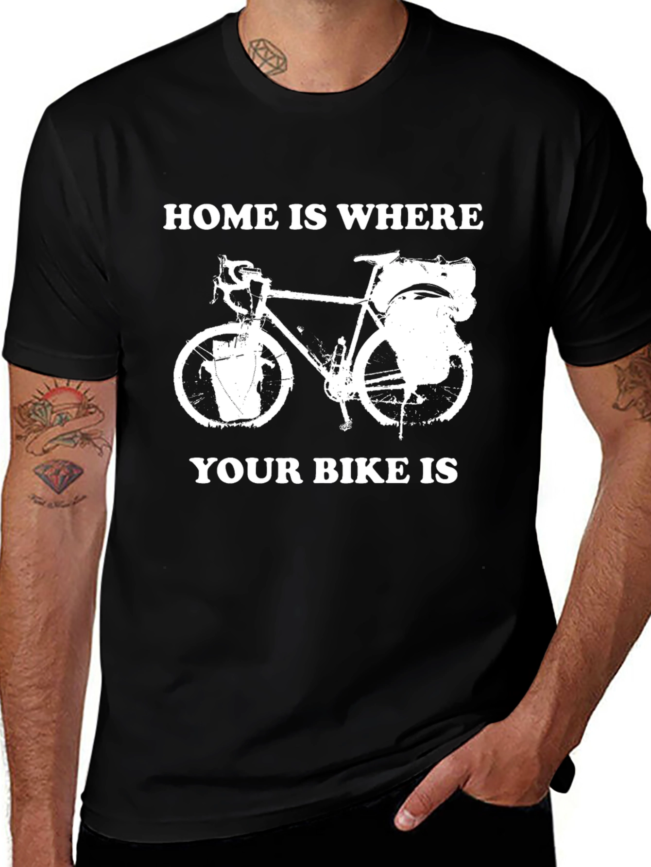 Variant 4 of Home Is Where Your Bike Is T-Shirt