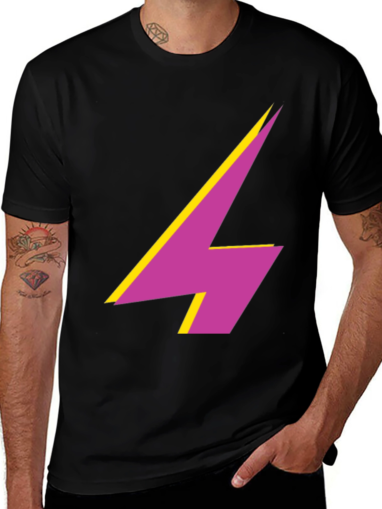 Variant 26 of Bold Lightning Bolt Graphic Tee - Modern Style