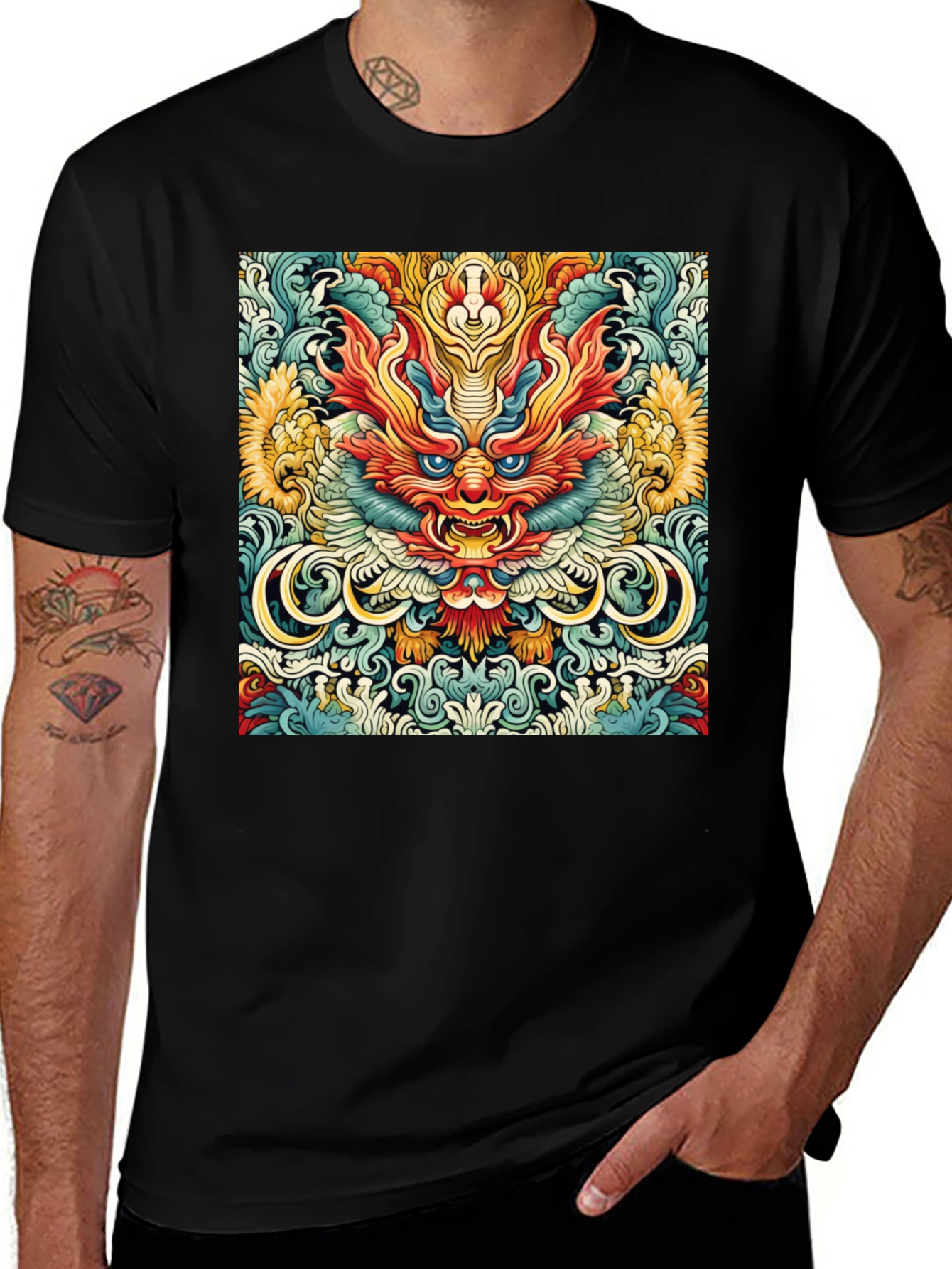 Variant 25 of Dragon Graphic Print Tee