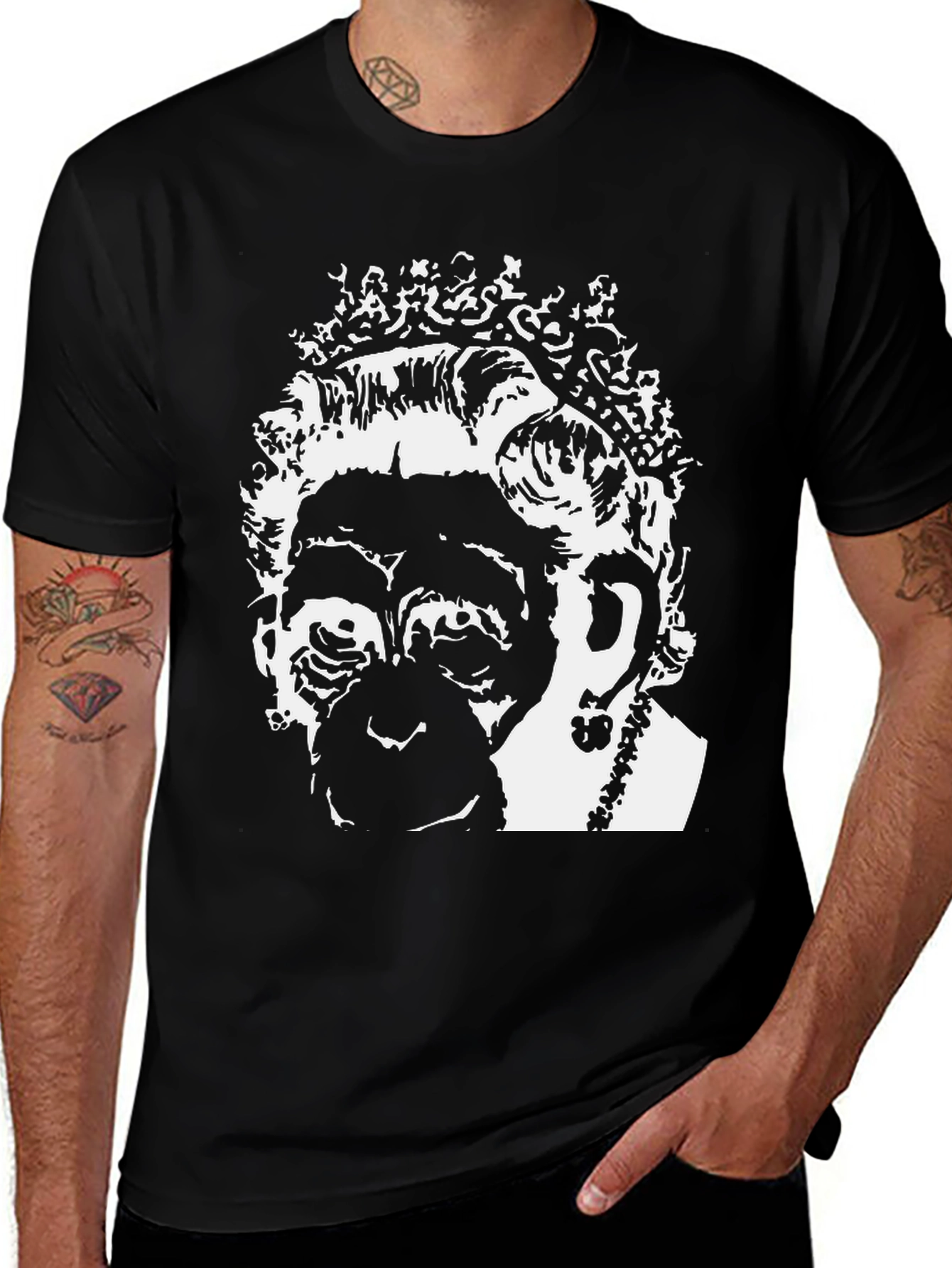 Variant 14 of Gorilla Graphic Black T-Shirt