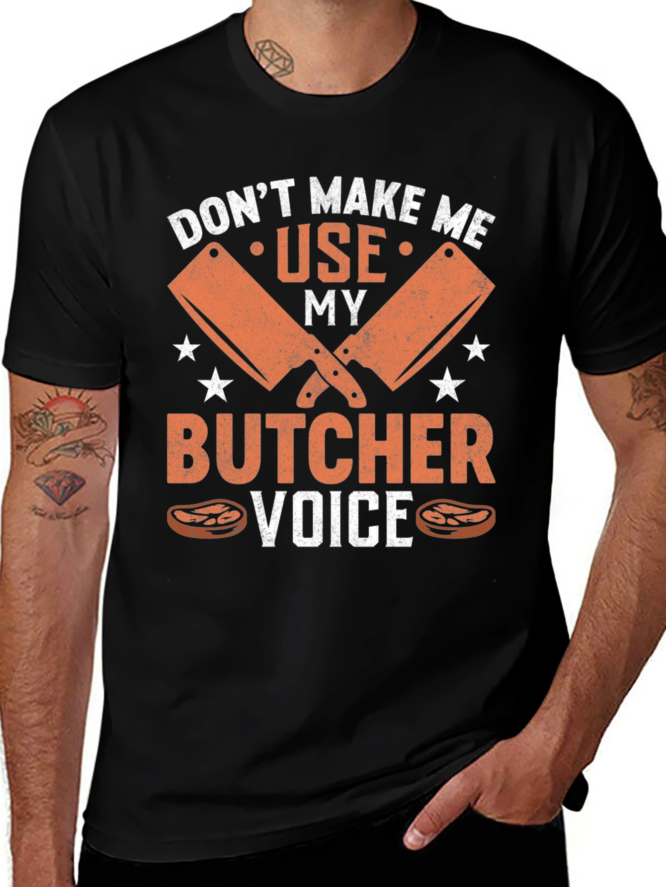 Butcher Voice T-Shirt - Funny Meat Lover Tee