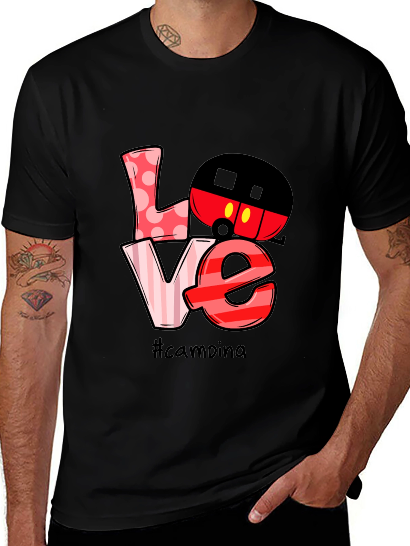 Camping Mickey Mouse "Love" Graphic T-Shirt