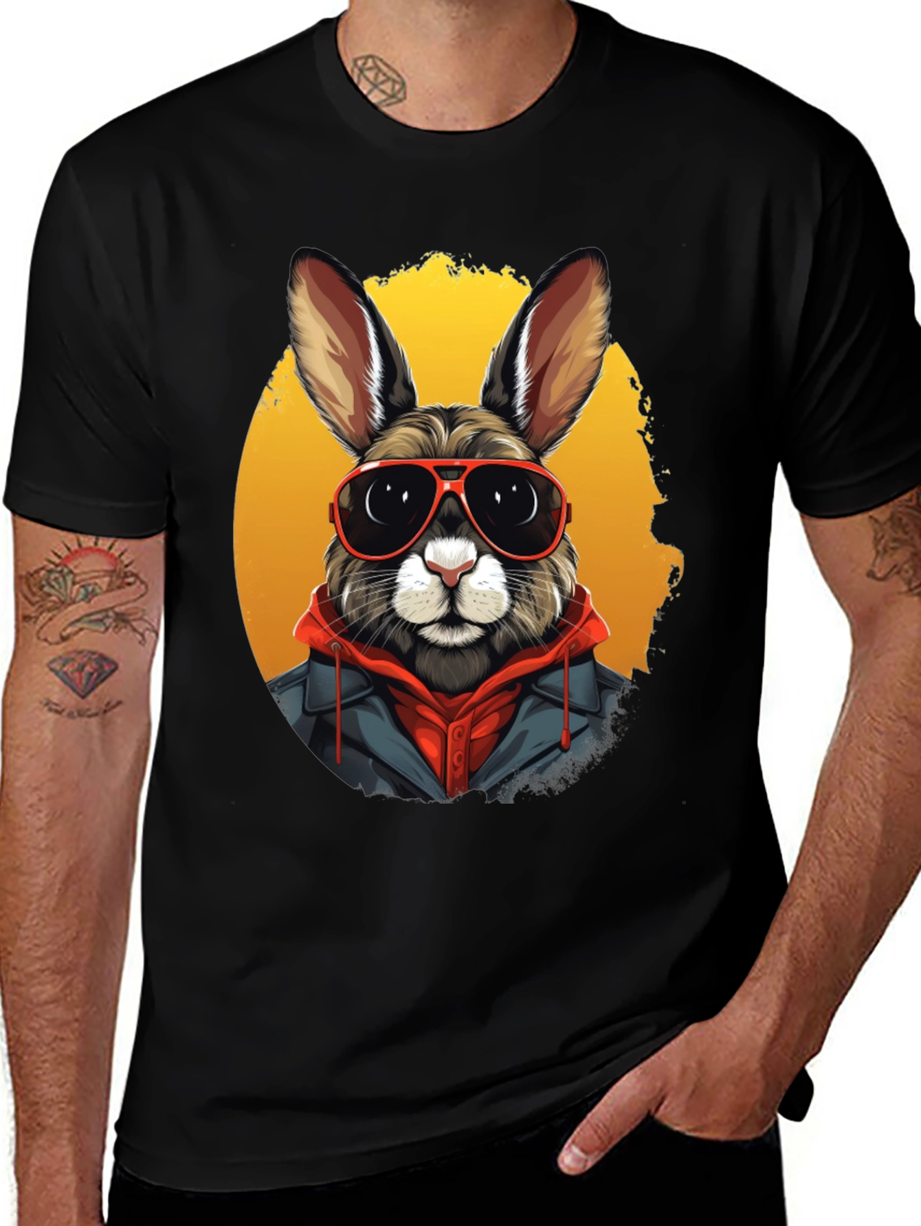 Variant 13 of Cool Rabbit T-Shirt - Stylish Animal Graphic Tee