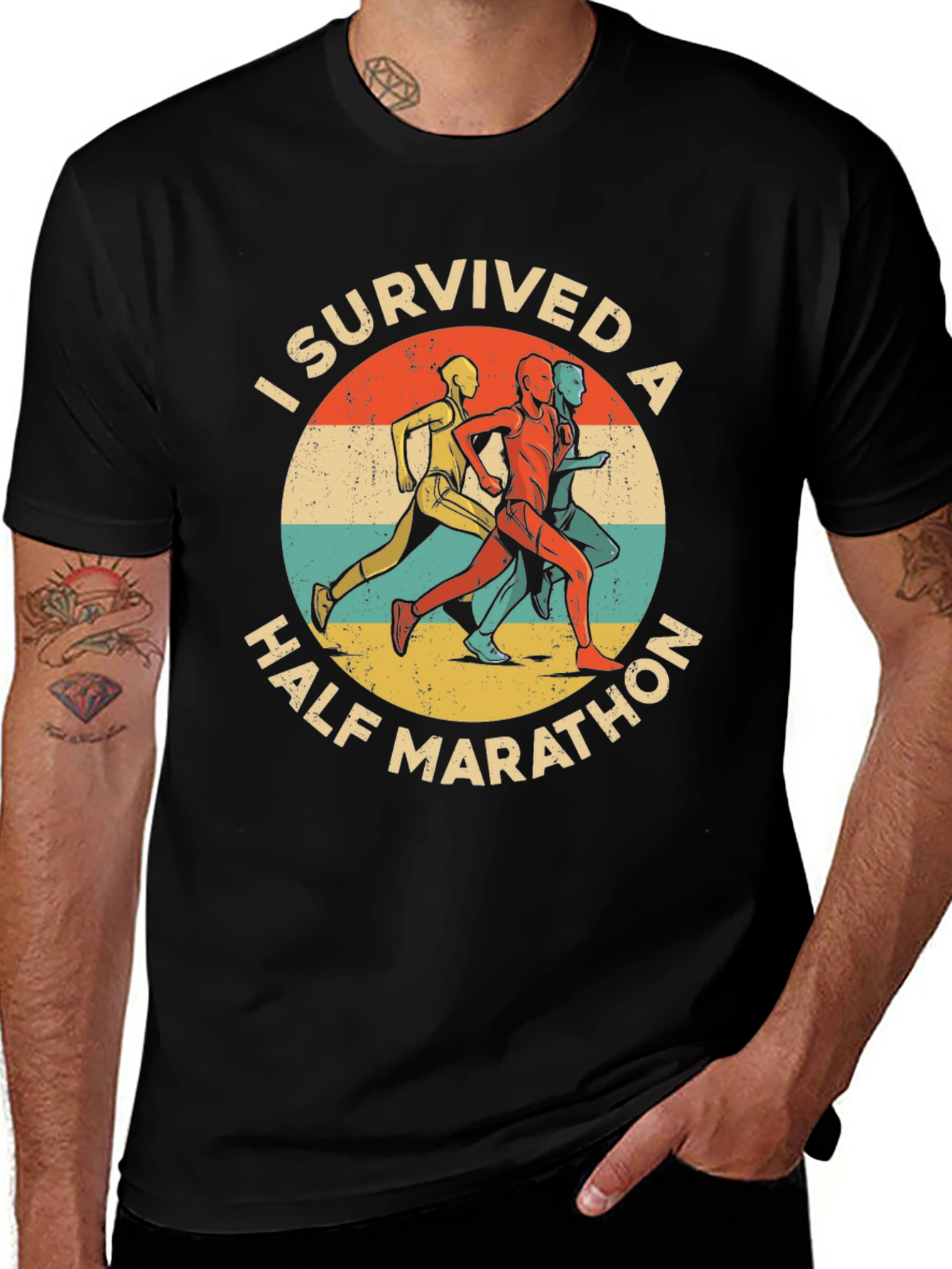 Variant 27 of I Survived a Half Marathon Graphic T-Shirt