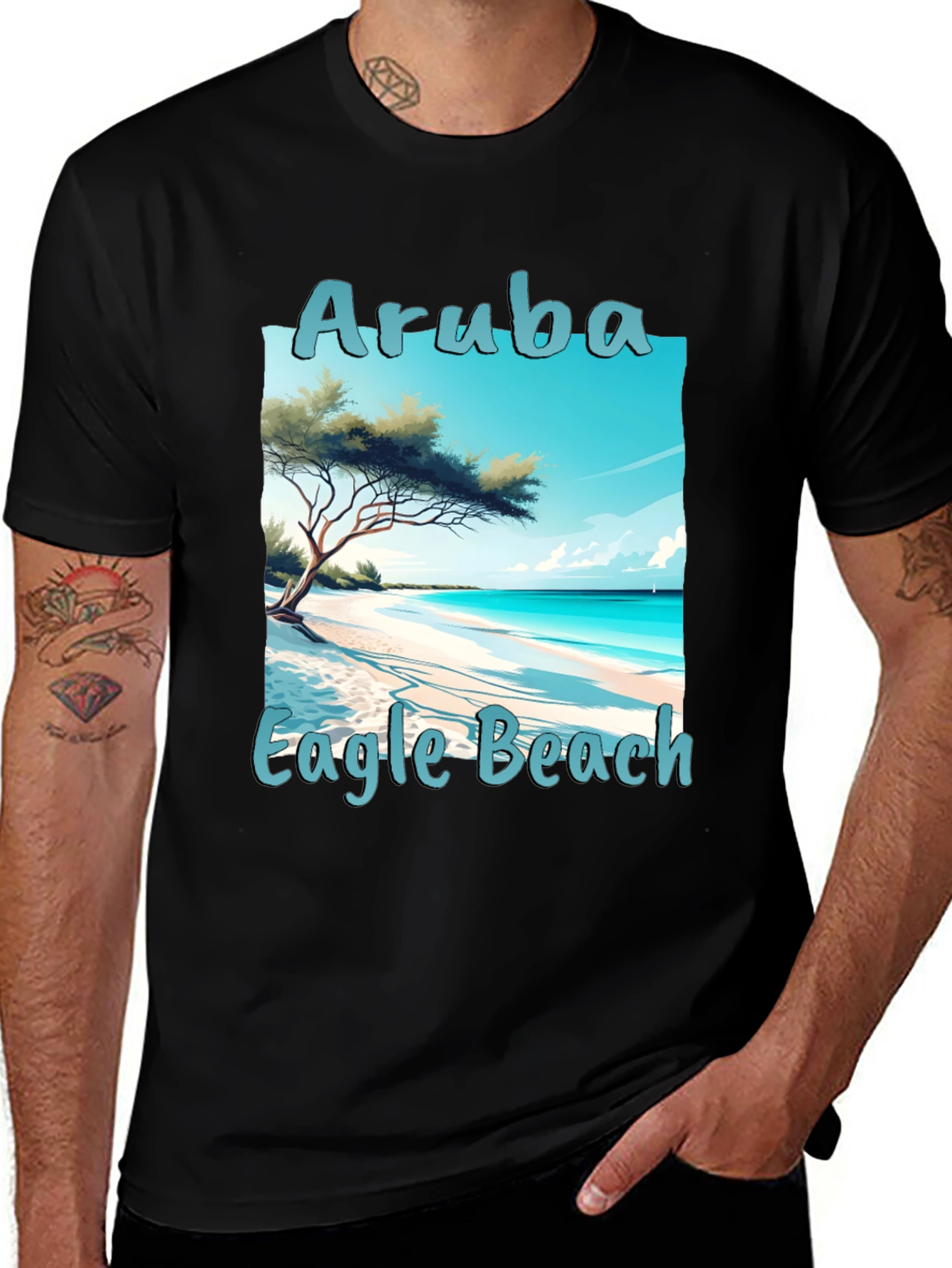 Aruba Eagle Beach Graphic Tee