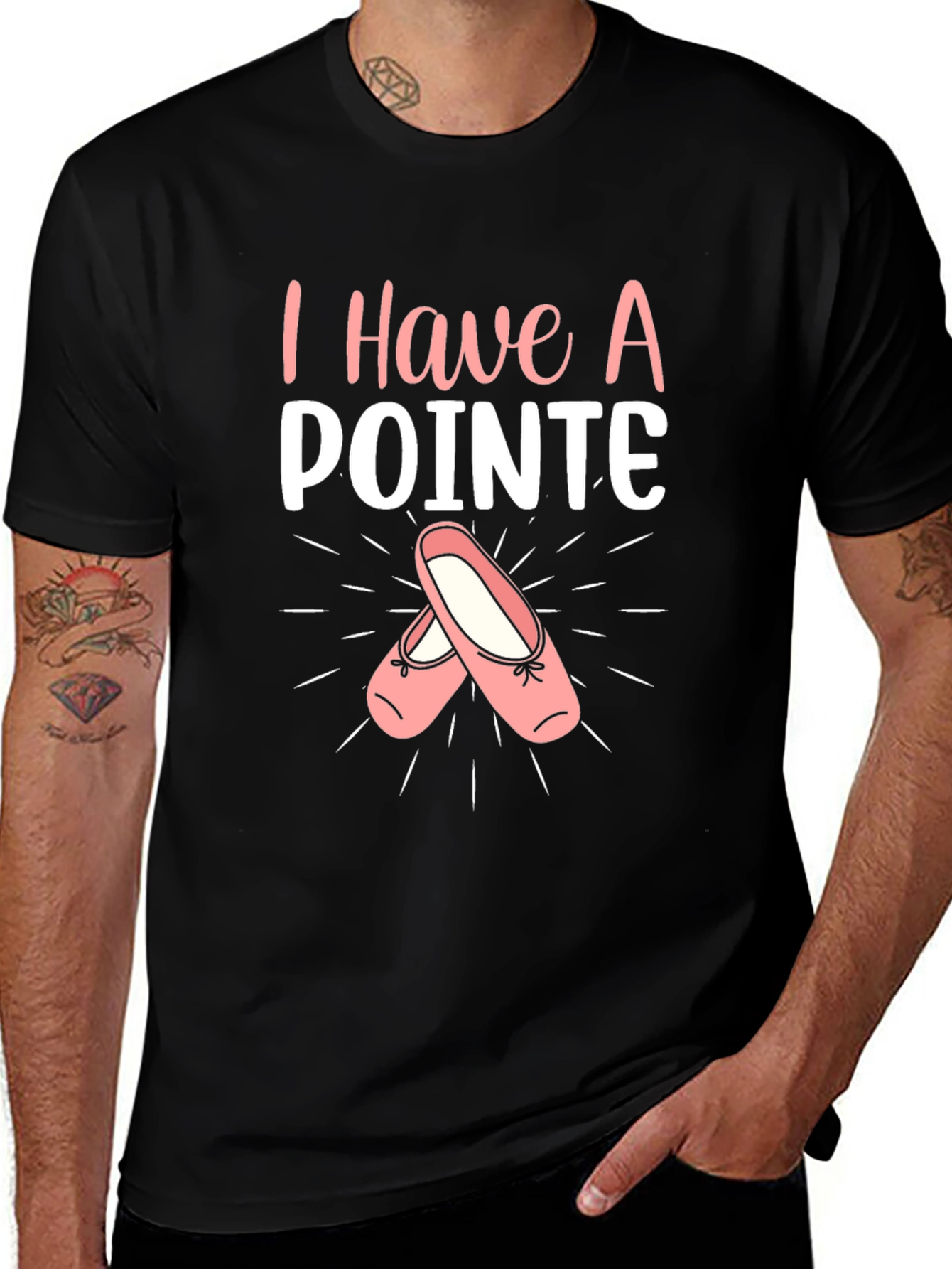 Black I Have A Pointe Ballet T-Shirt main image