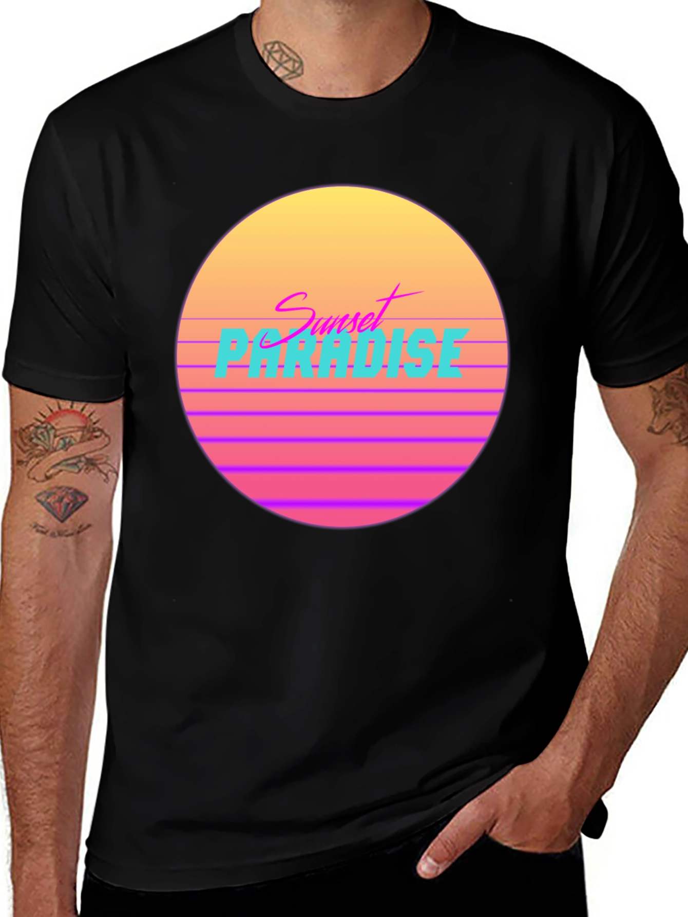 Variant 26 of Sunset Paradise Retro T-Shirt