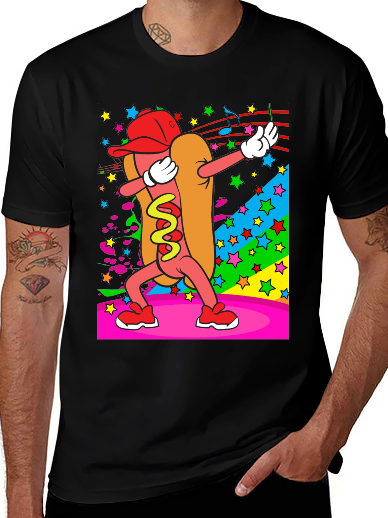 Variant 18 of Dabbing Hot Dog T-Shirt
