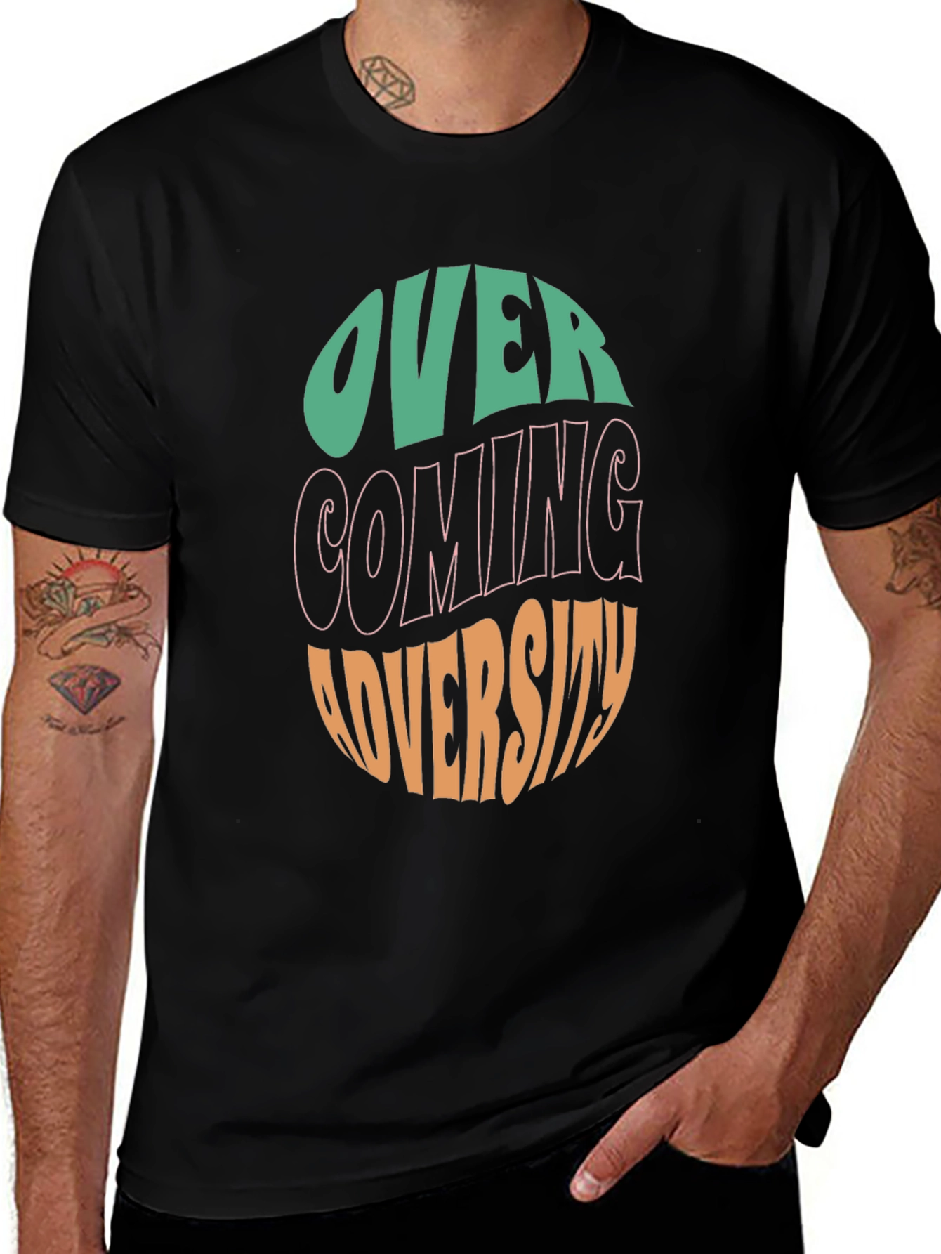 Variant 9 of Overcoming Adversity Graphic Tee - Motivational T-Shirt