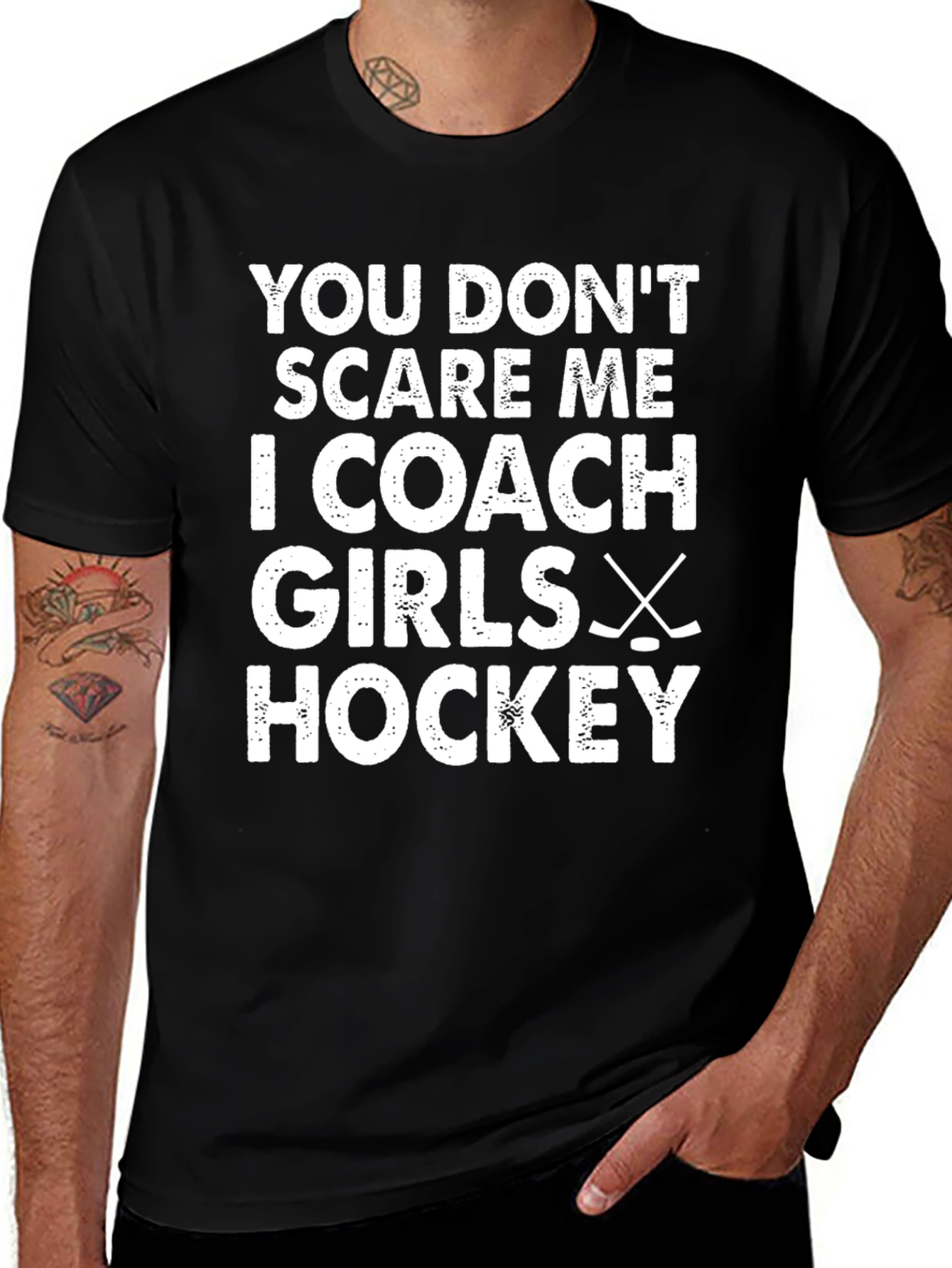 Variant 14 of Girls Hockey Coach Graphic T-Shirt