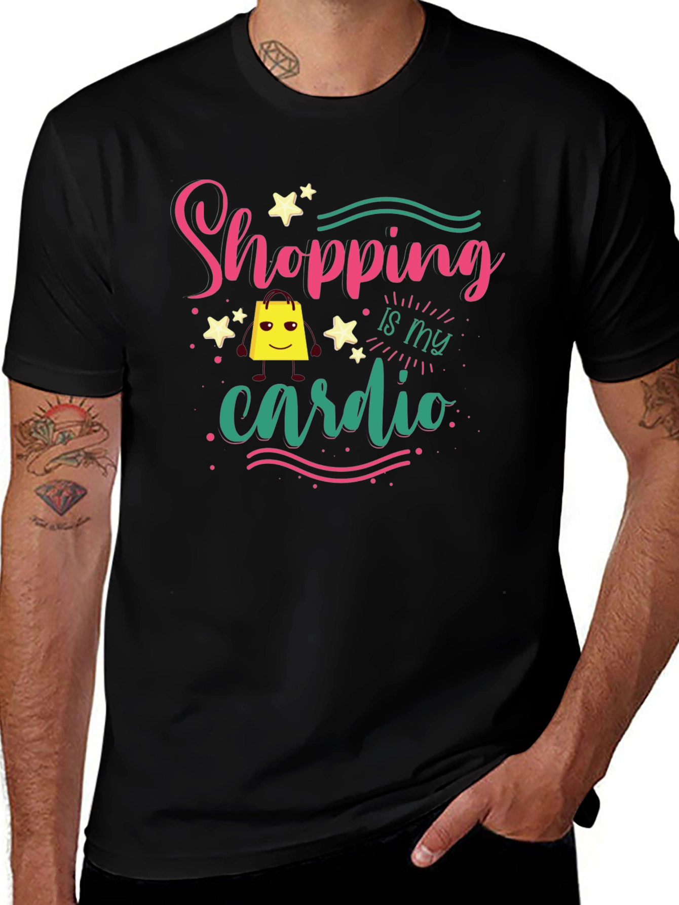 Variant 7 of Shopping is My Cardio T-Shirt - Fun, Stylish & Comfy