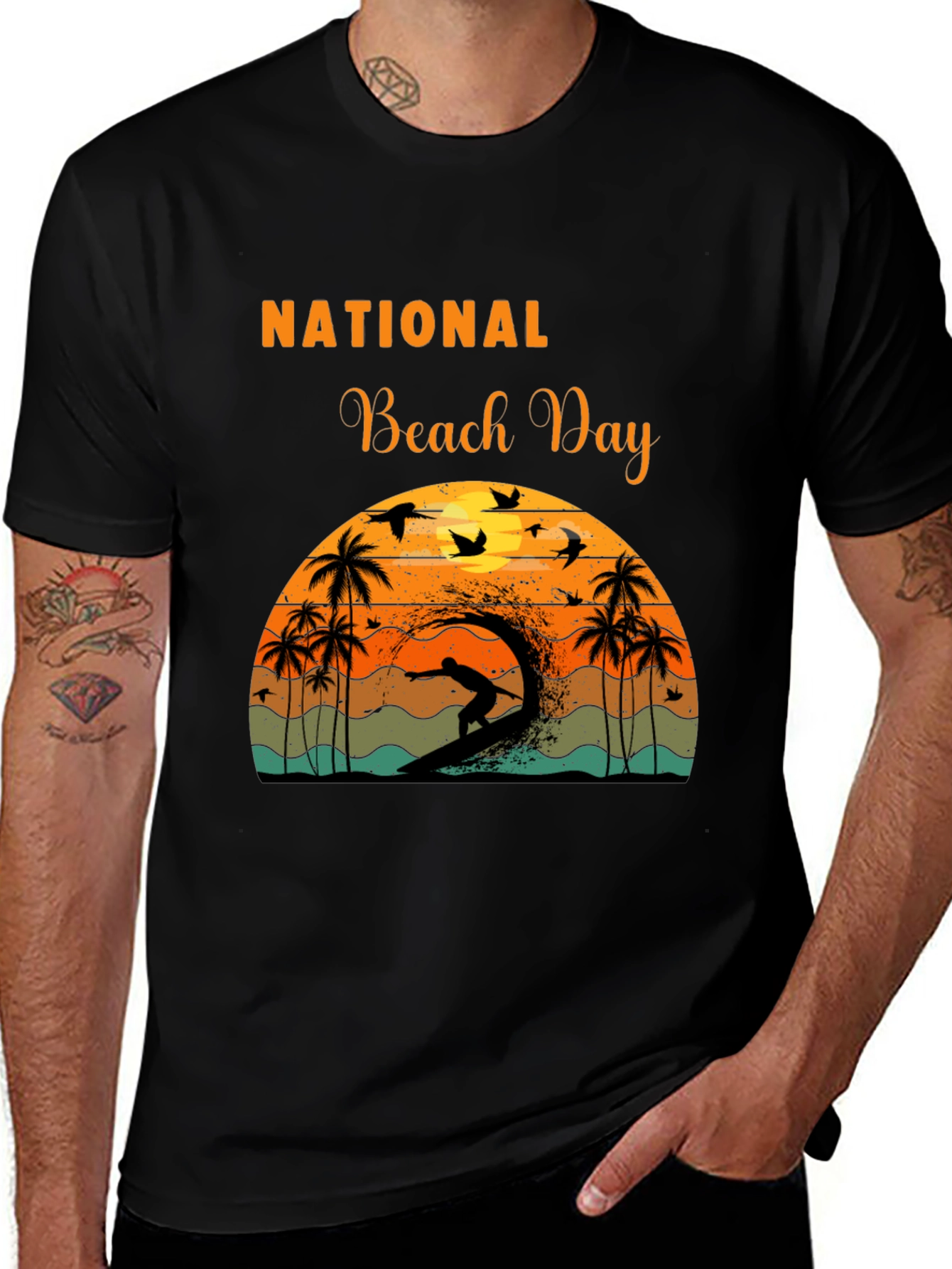 Variant 11 of National Beach Day Graphic T-Shirt