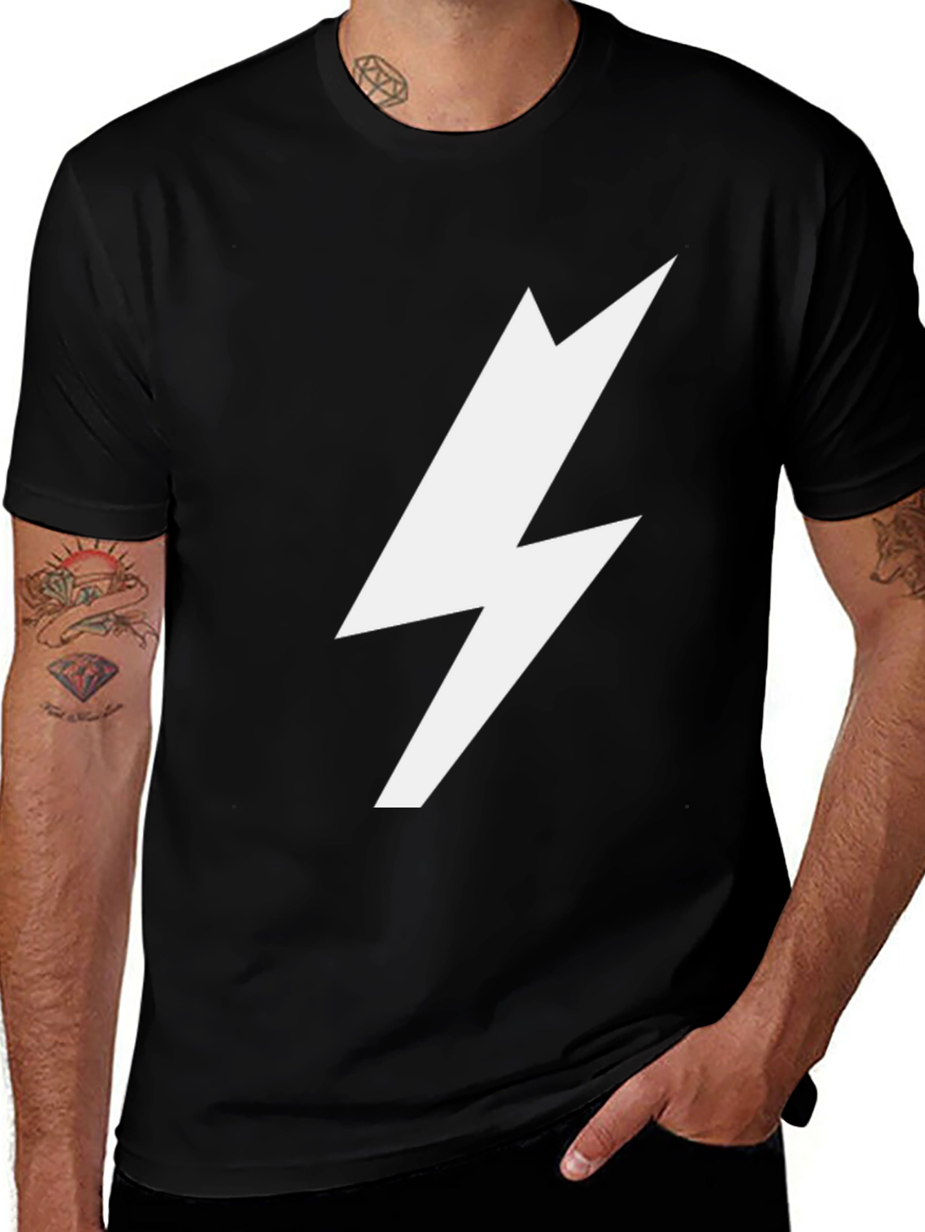 Variant 20 of Lightning Bolt Graphic Tee - Bold Style