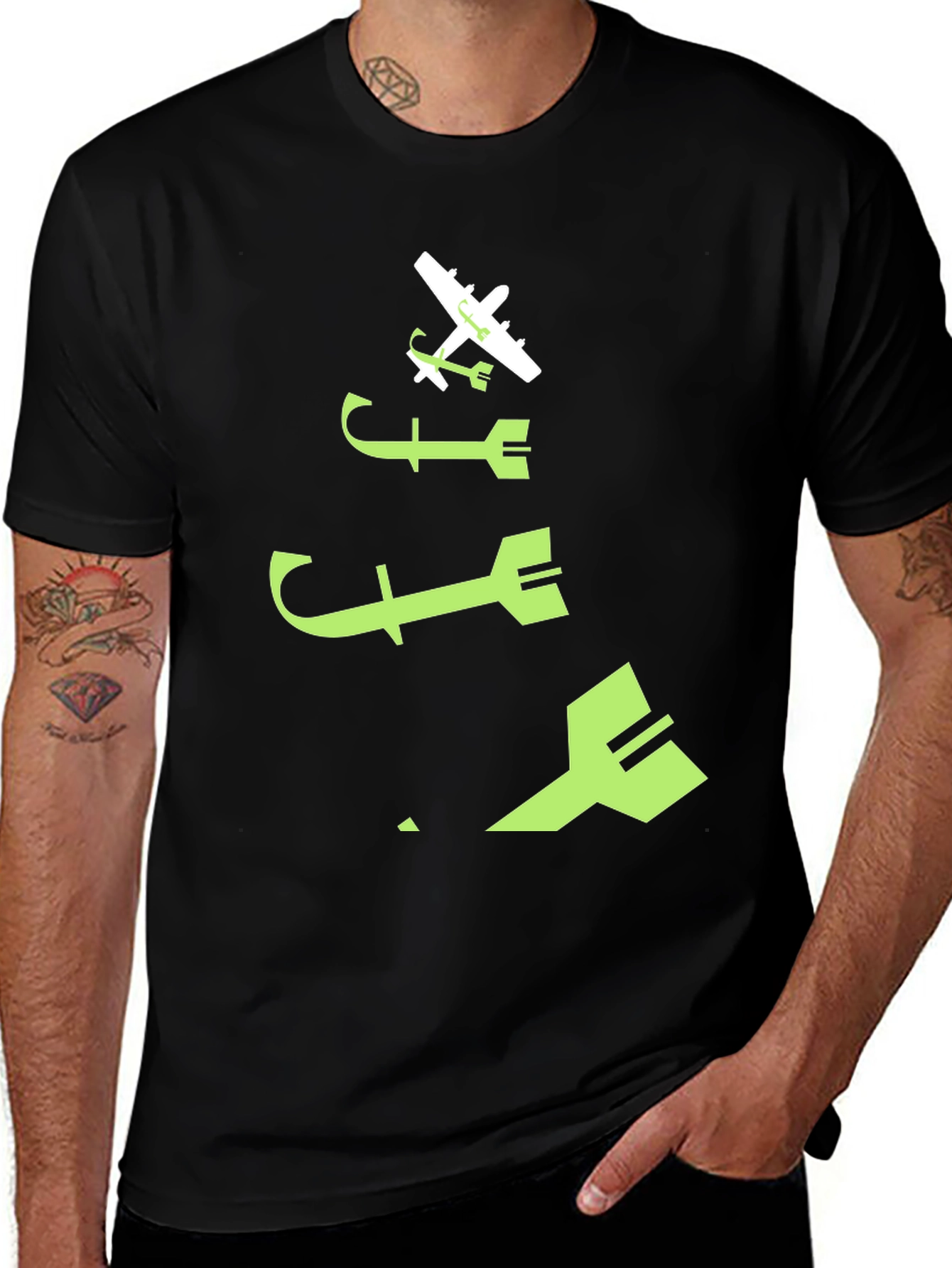 Variant 17 of Airplane Bomb Drop T-Shirt - Funny Graphic Tee