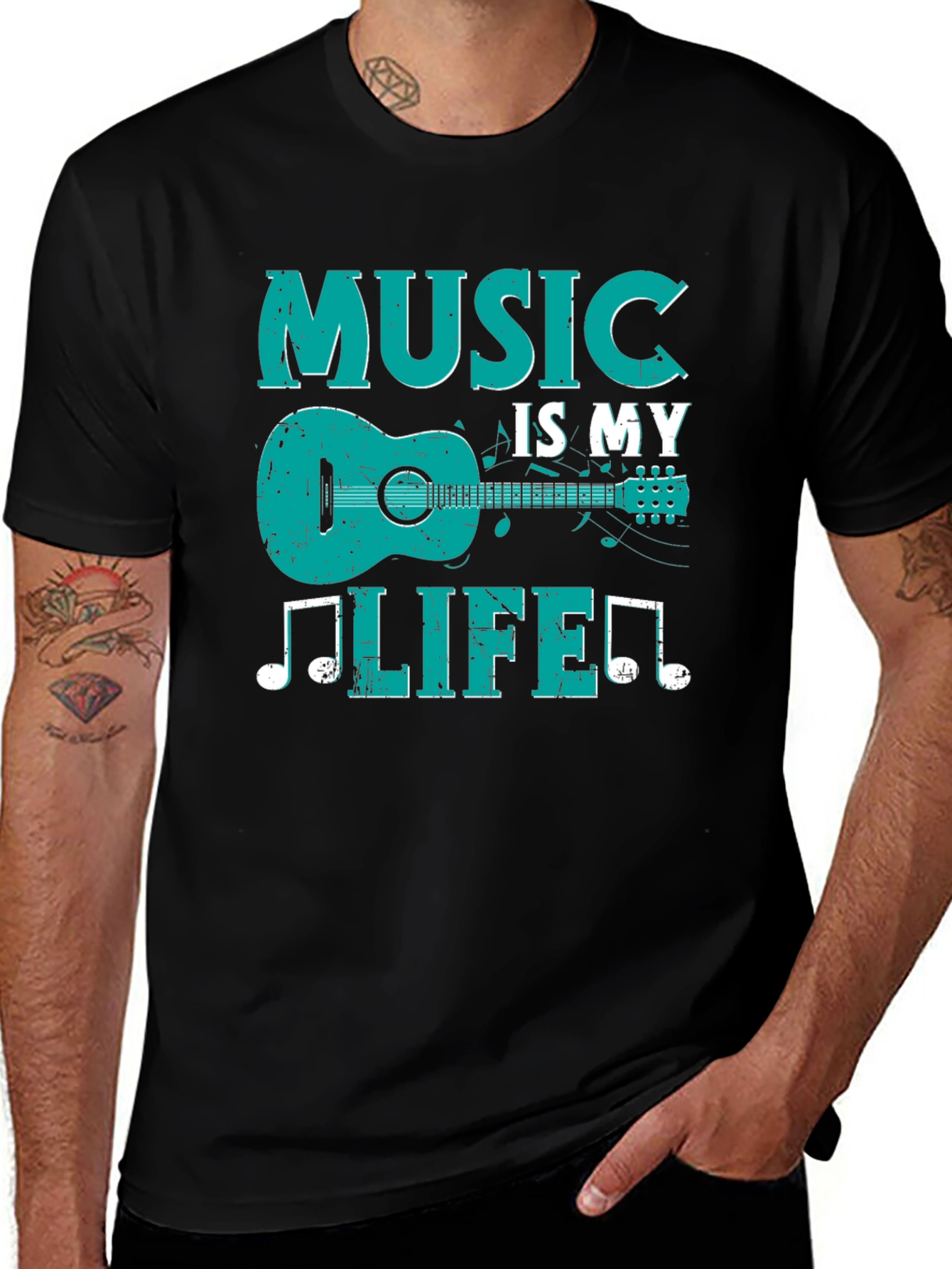 Variant 29 of Music Is My Life T-Shirt - Guitar Design