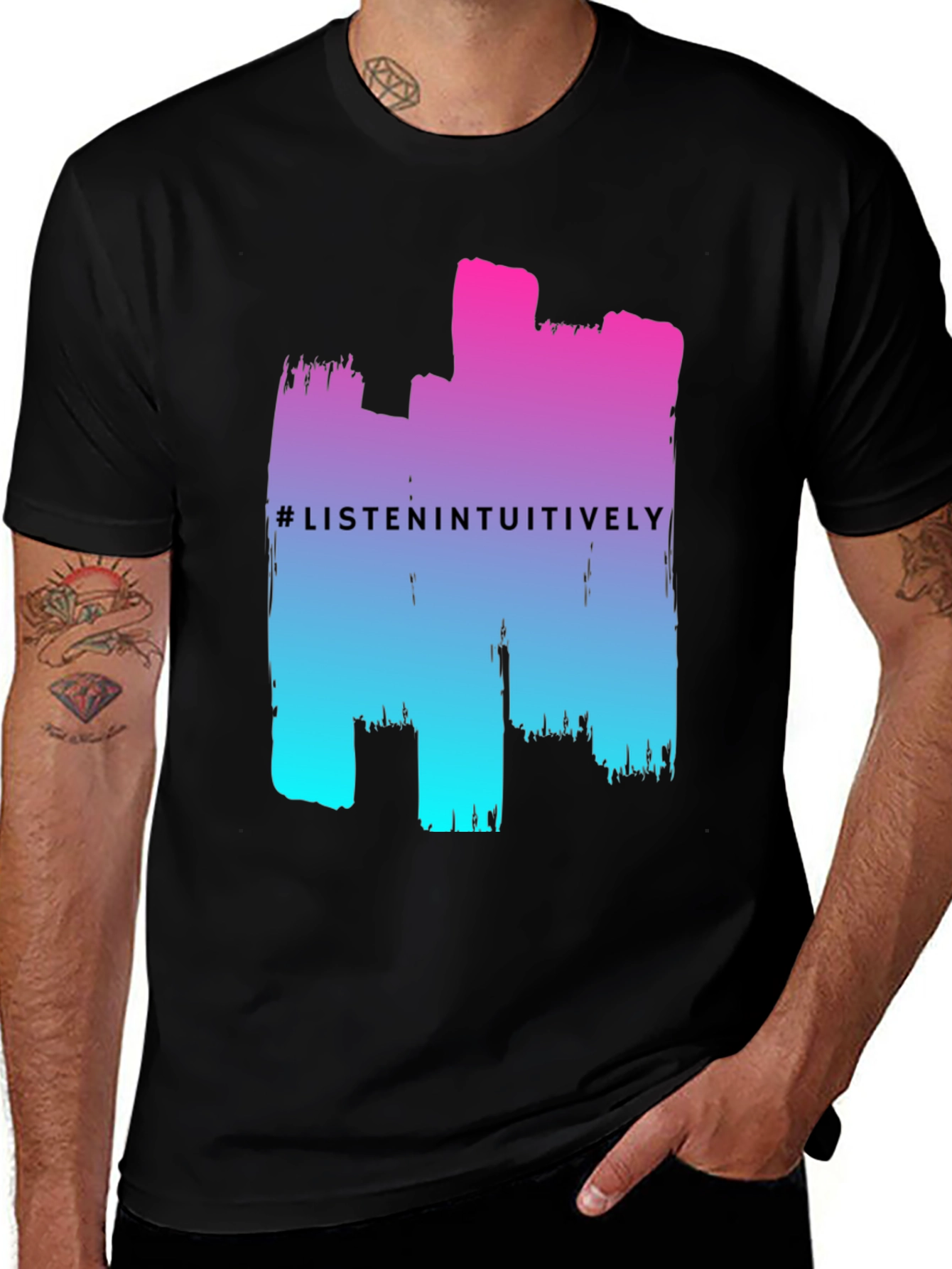 Variant 14 of Listen Intuitively Gradient Graphic Tee