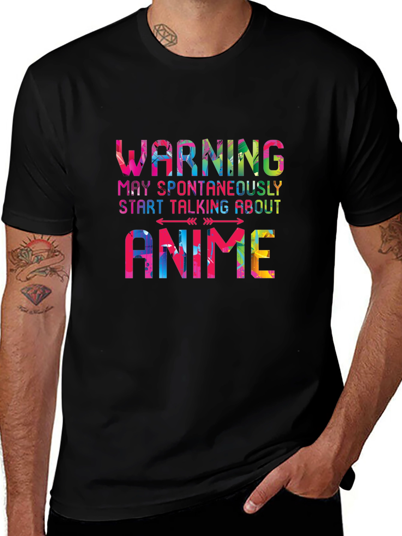 Variant 30 of Warning Anime T-Shirt - Spontaneously Talking Novelty Tee