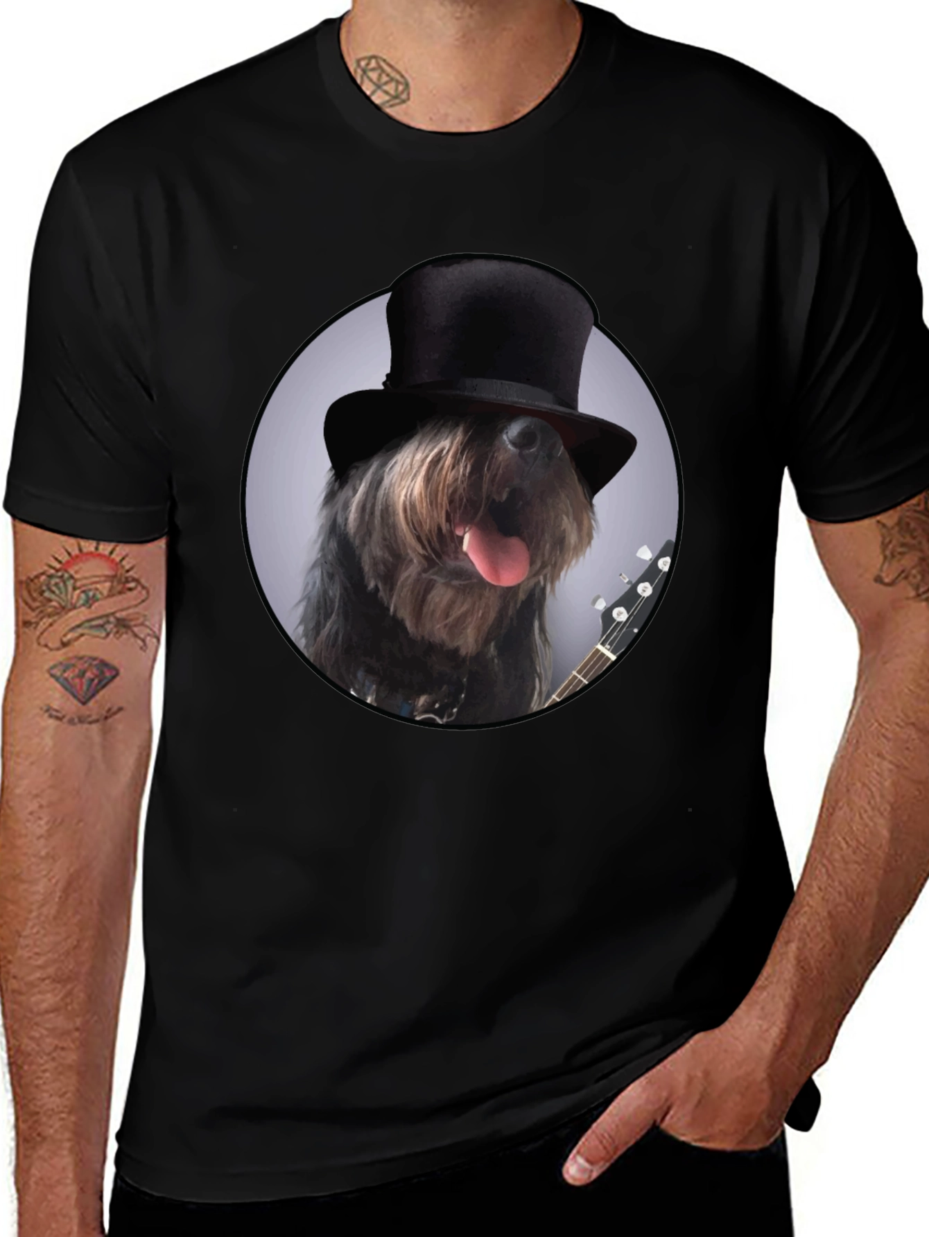 Variant 29 of Dog in Top Hat Graphic T-Shirt