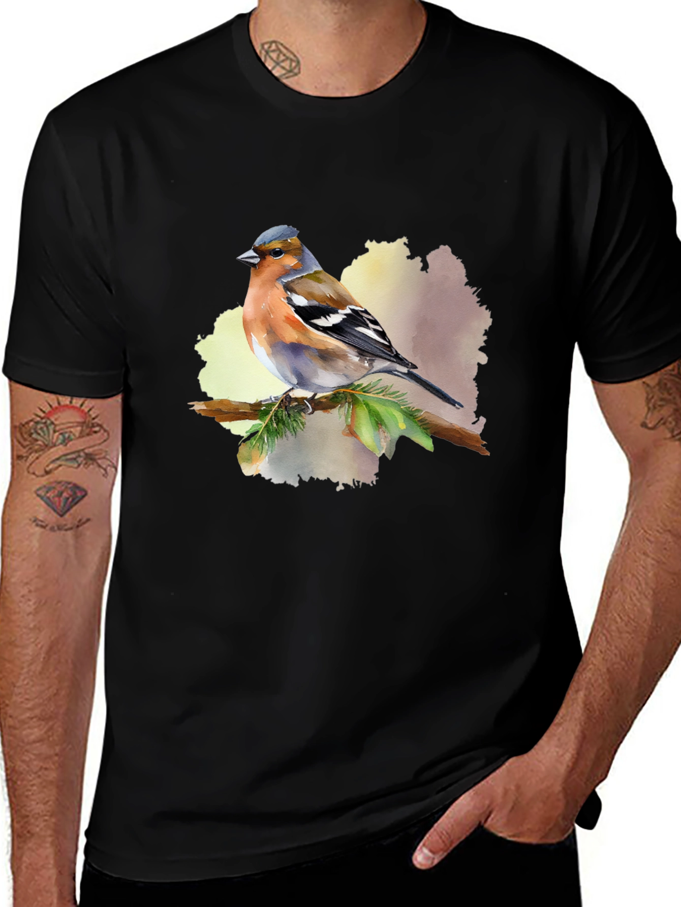 Variant 5 of Chaffinch Bird T-Shirt - Nature Lover Tee