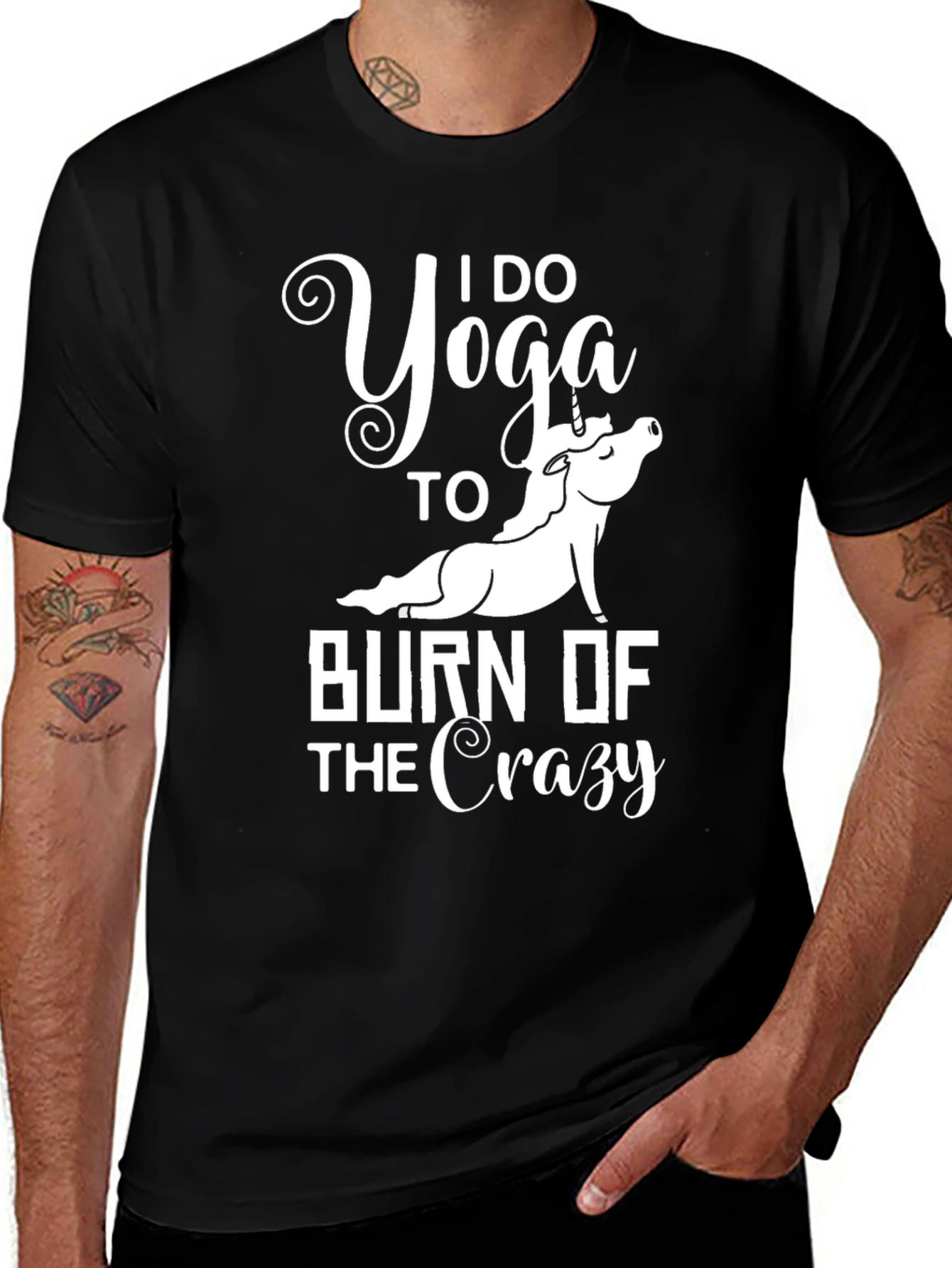 Variant 12 of Yoga Unicorn T-Shirt - Burn Off The Crazy