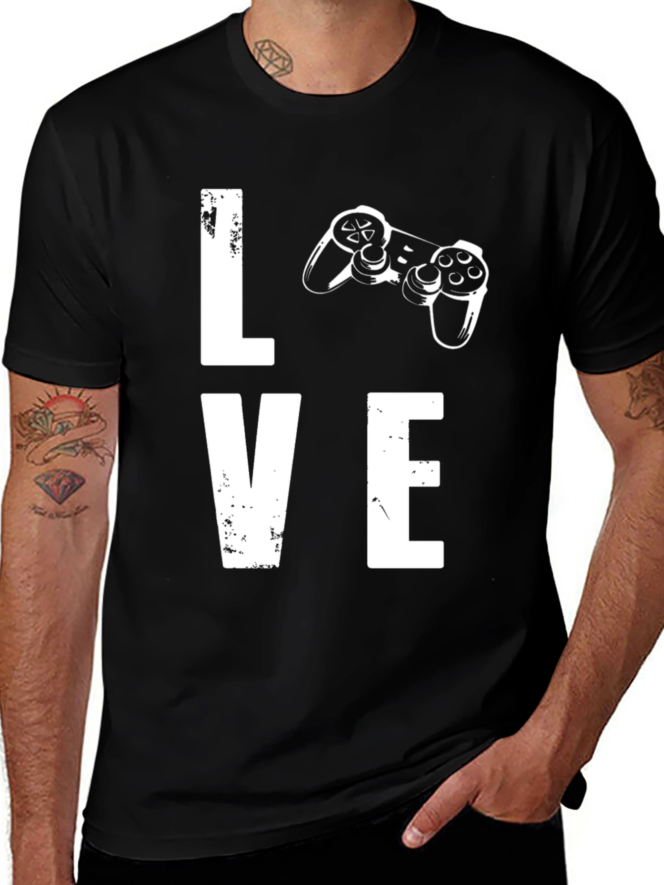Variant 2 of Gamer Love T-Shirt - Controller Graphic Tee