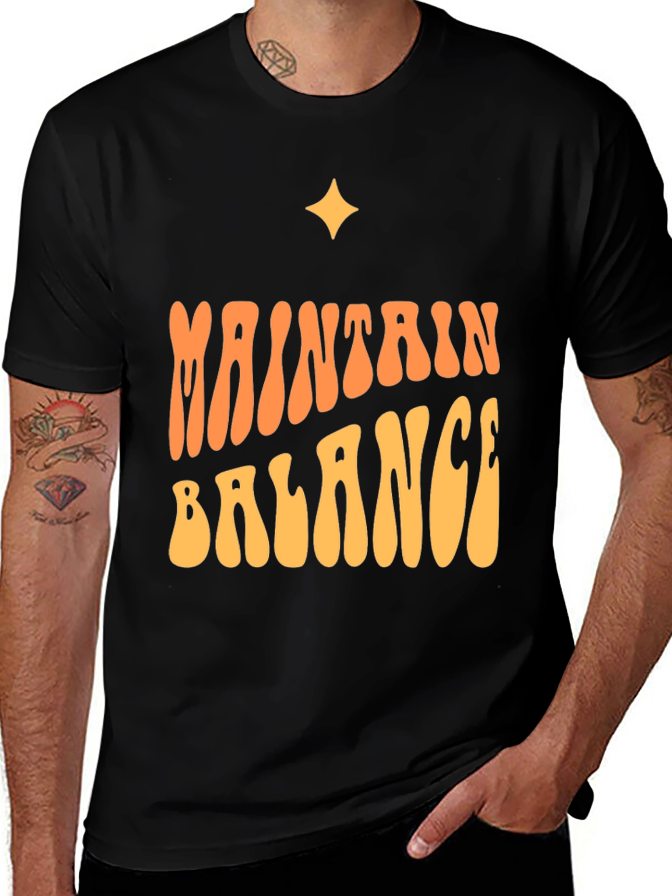 Variant 30 of Maintain Balance Graphic Tee - Soft Cotton Blend