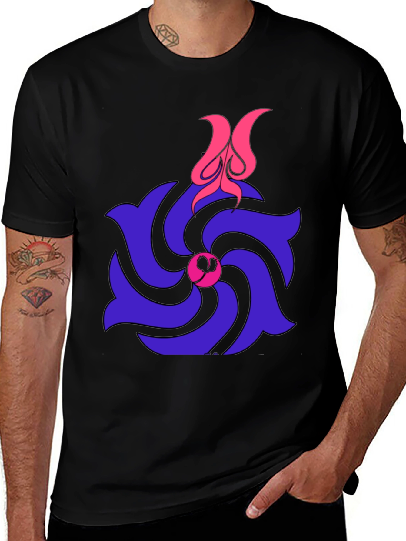 Variant 20 of Spiral Flower T-Shirt - Unique Graphic Tee