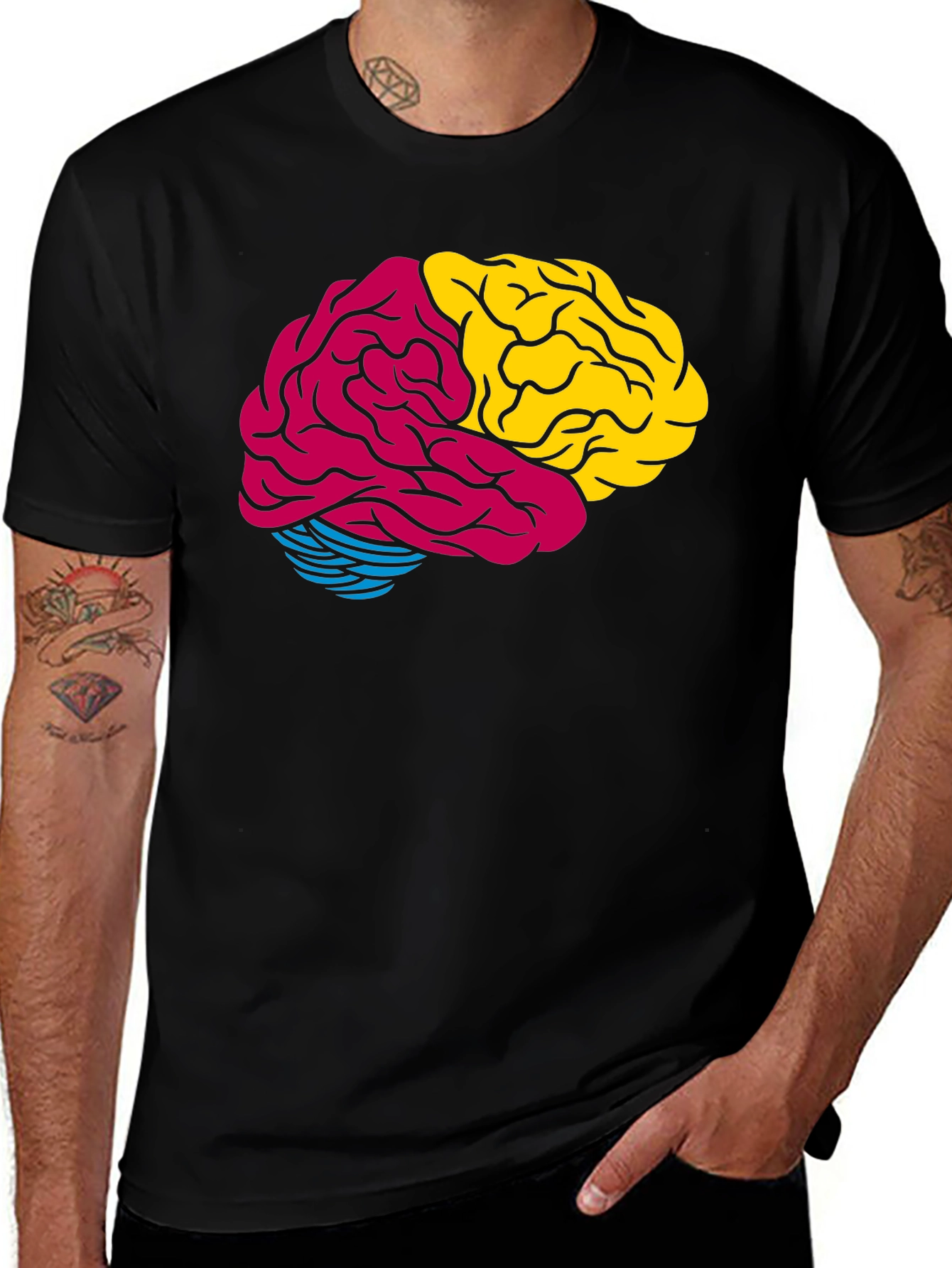 Variant 2 of Brain Graphic Tee - Colorful Mind T-Shirt