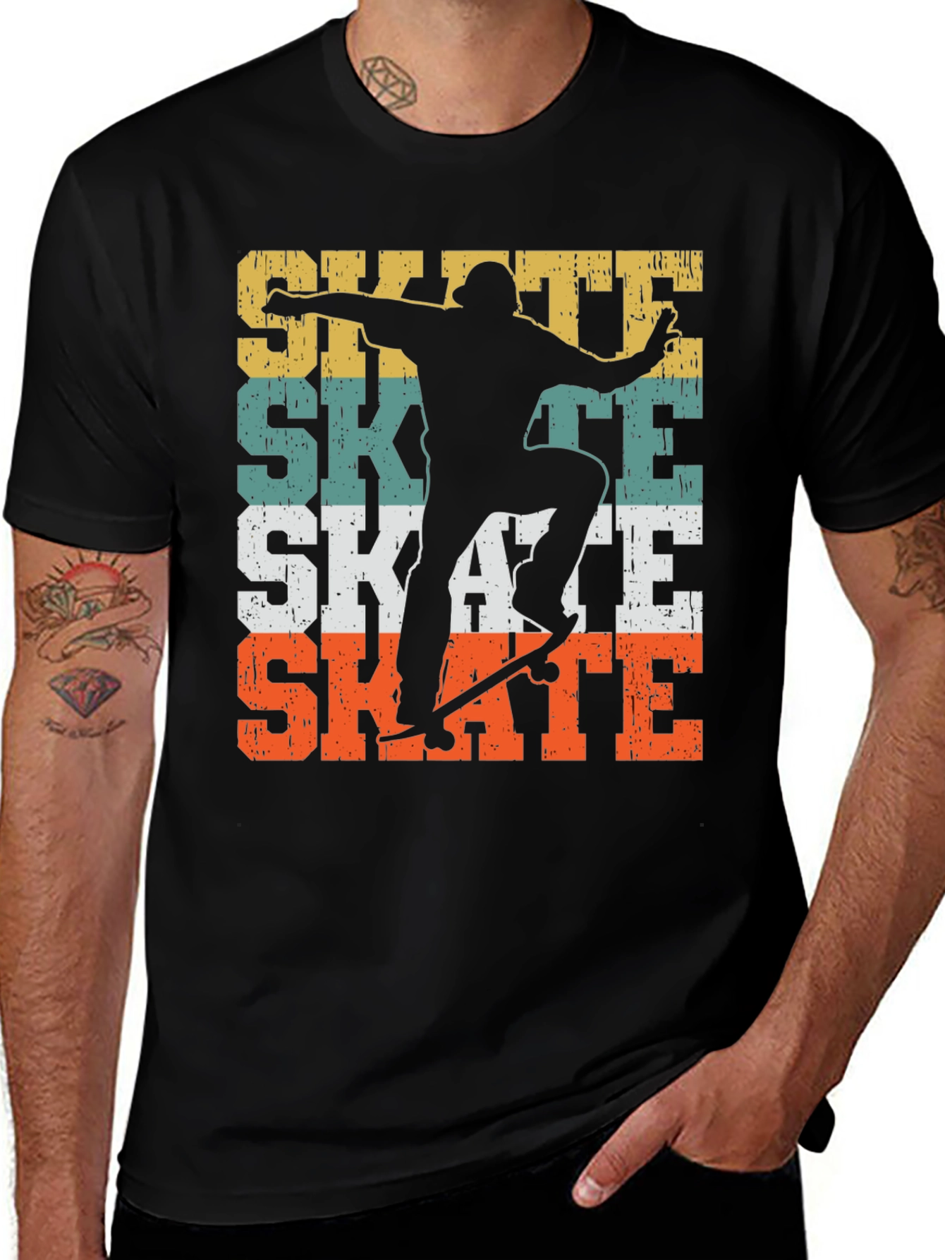Variant 16 of Retro Skate T-Shirt - Vintage Skateboarder Design