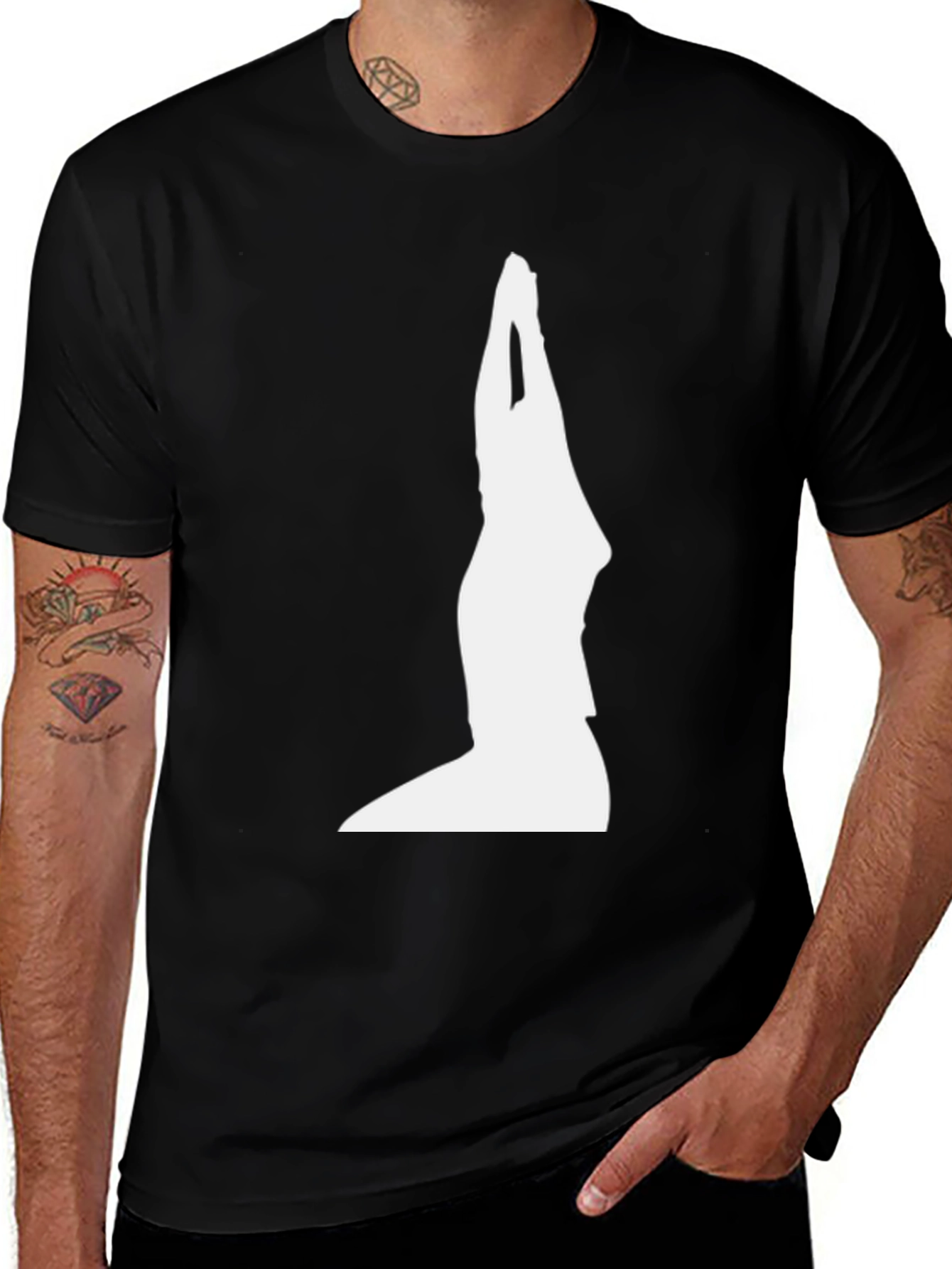 Variant 10 of Praying Silhouette Black T-Shirt
