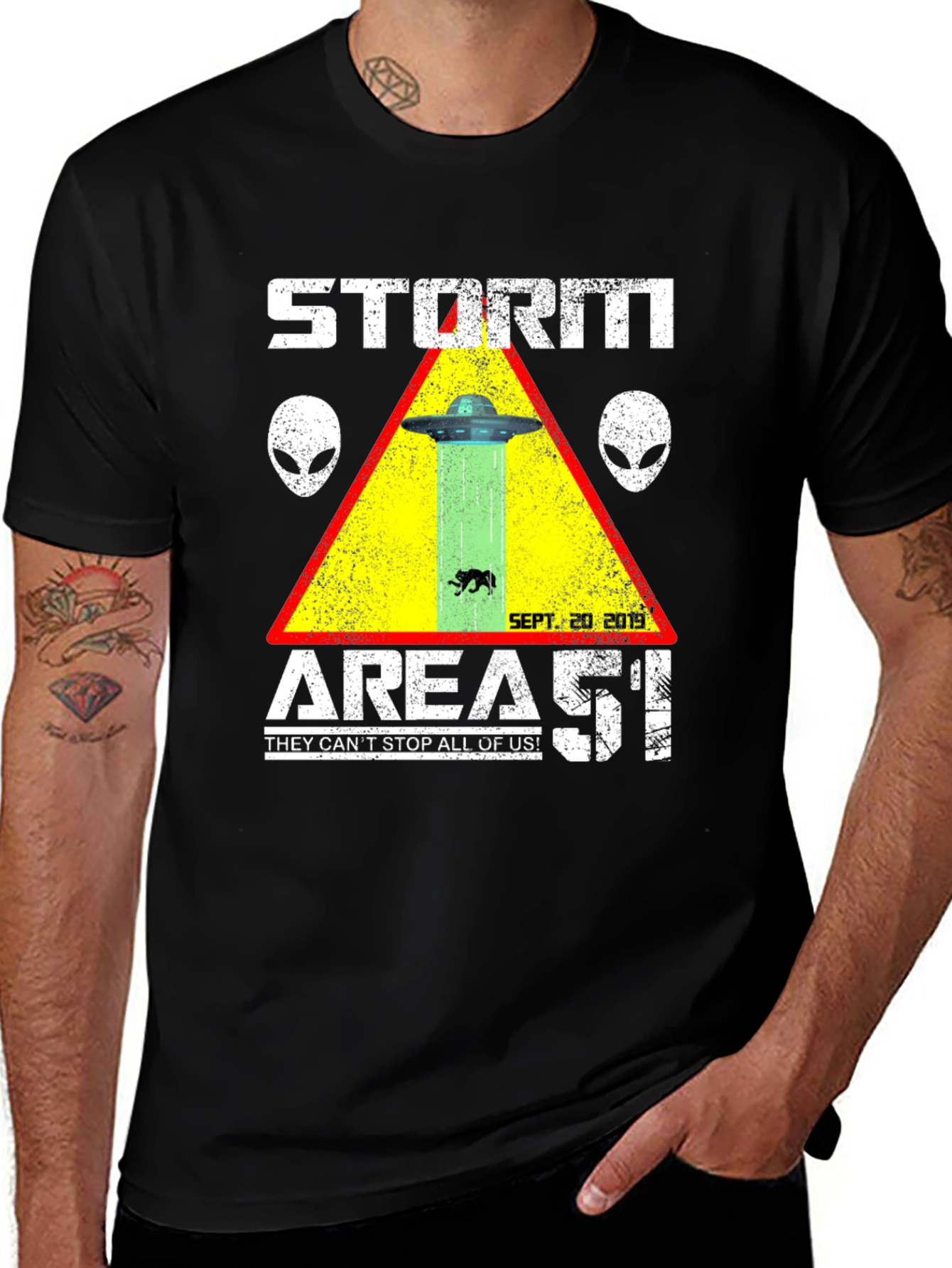 Variant 11 of Storm Area 51 T-Shirt Alien UFO Graphic Tee