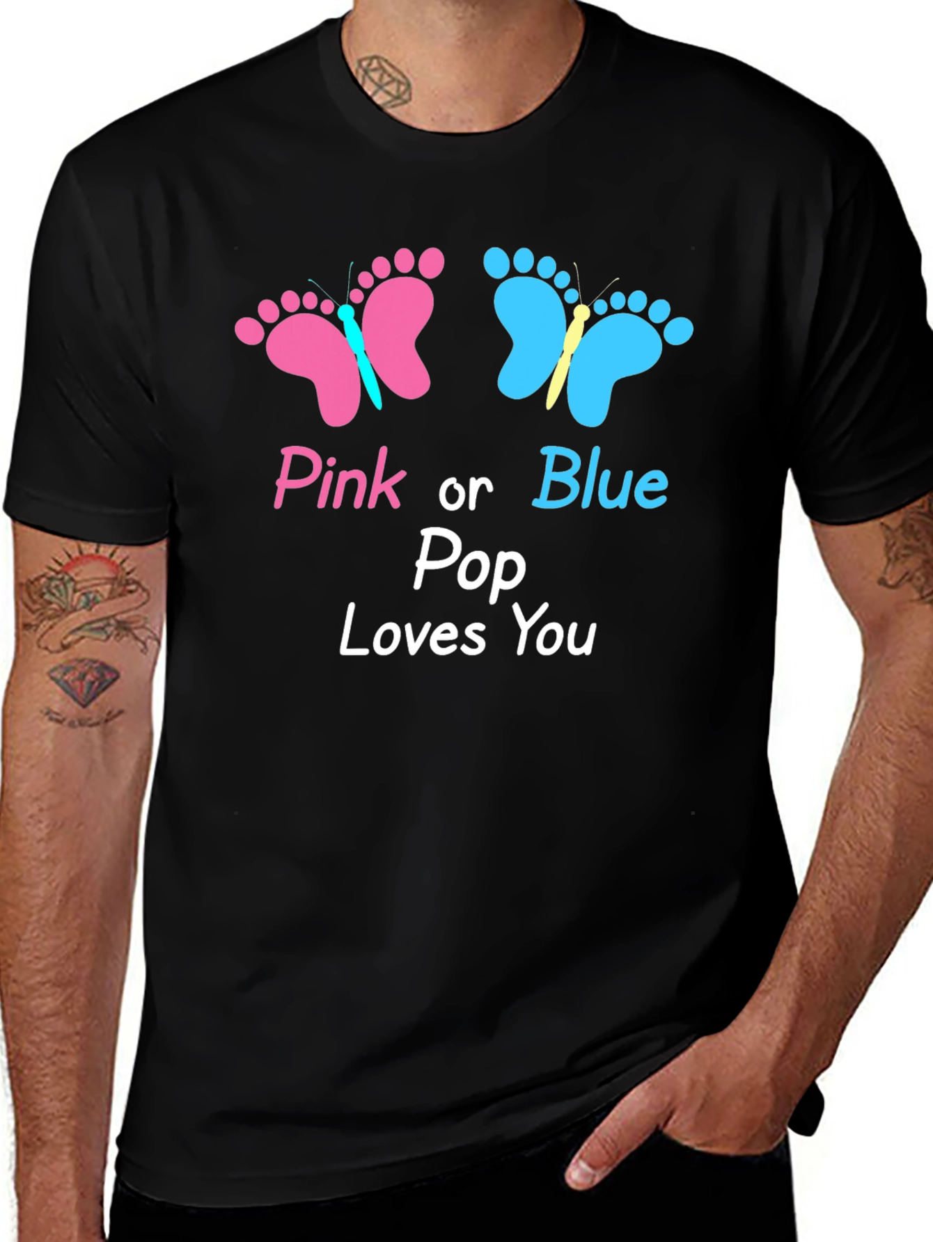 Pink or Blue Pop Loves You Unisex T-Shirt