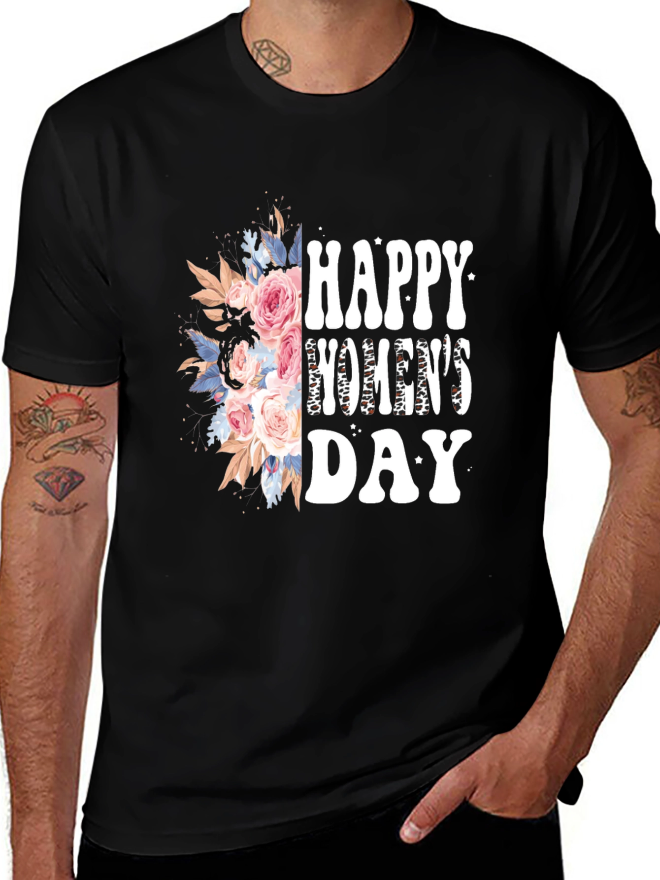 Happy Women's Day Floral Graphic Tee
