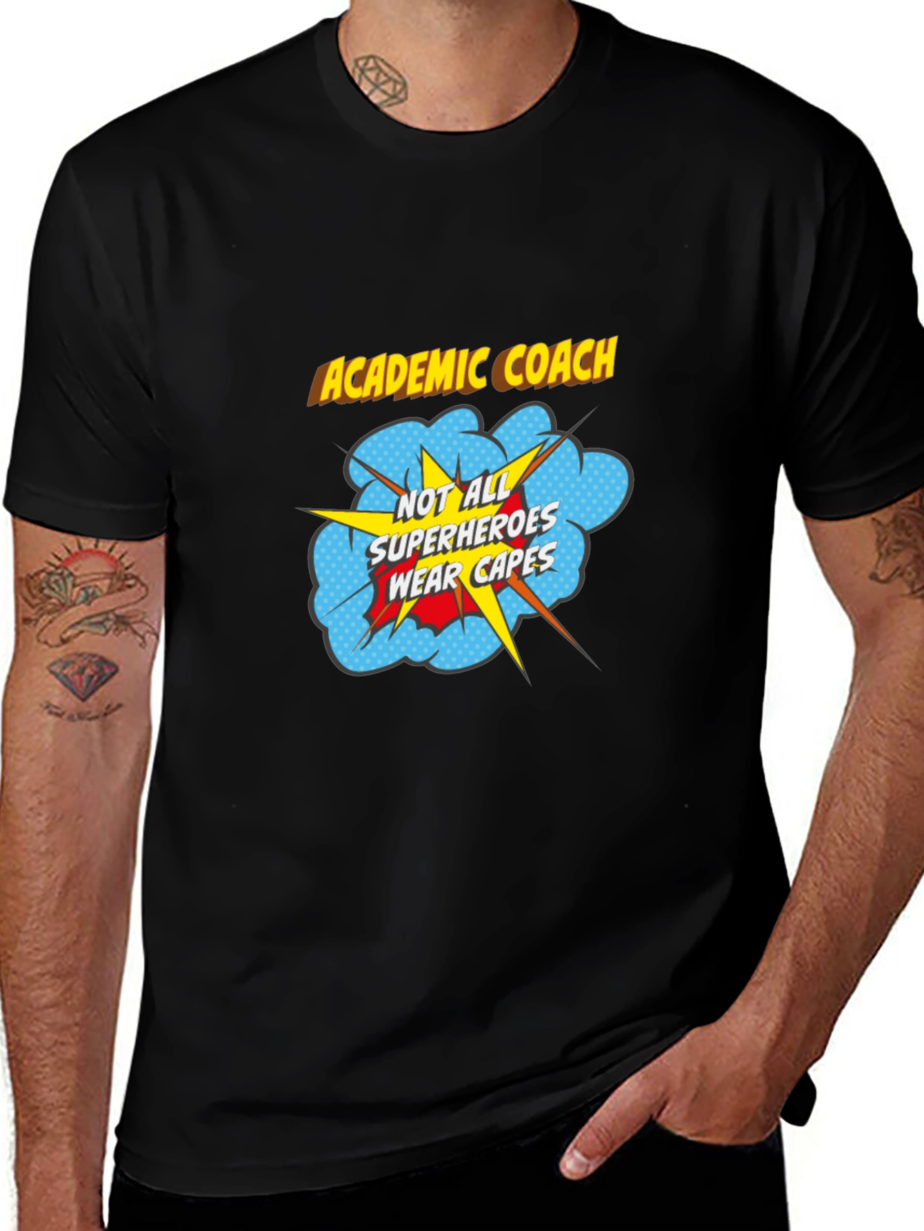 Variant 8 of Academic Coach Superhero T-Shirt