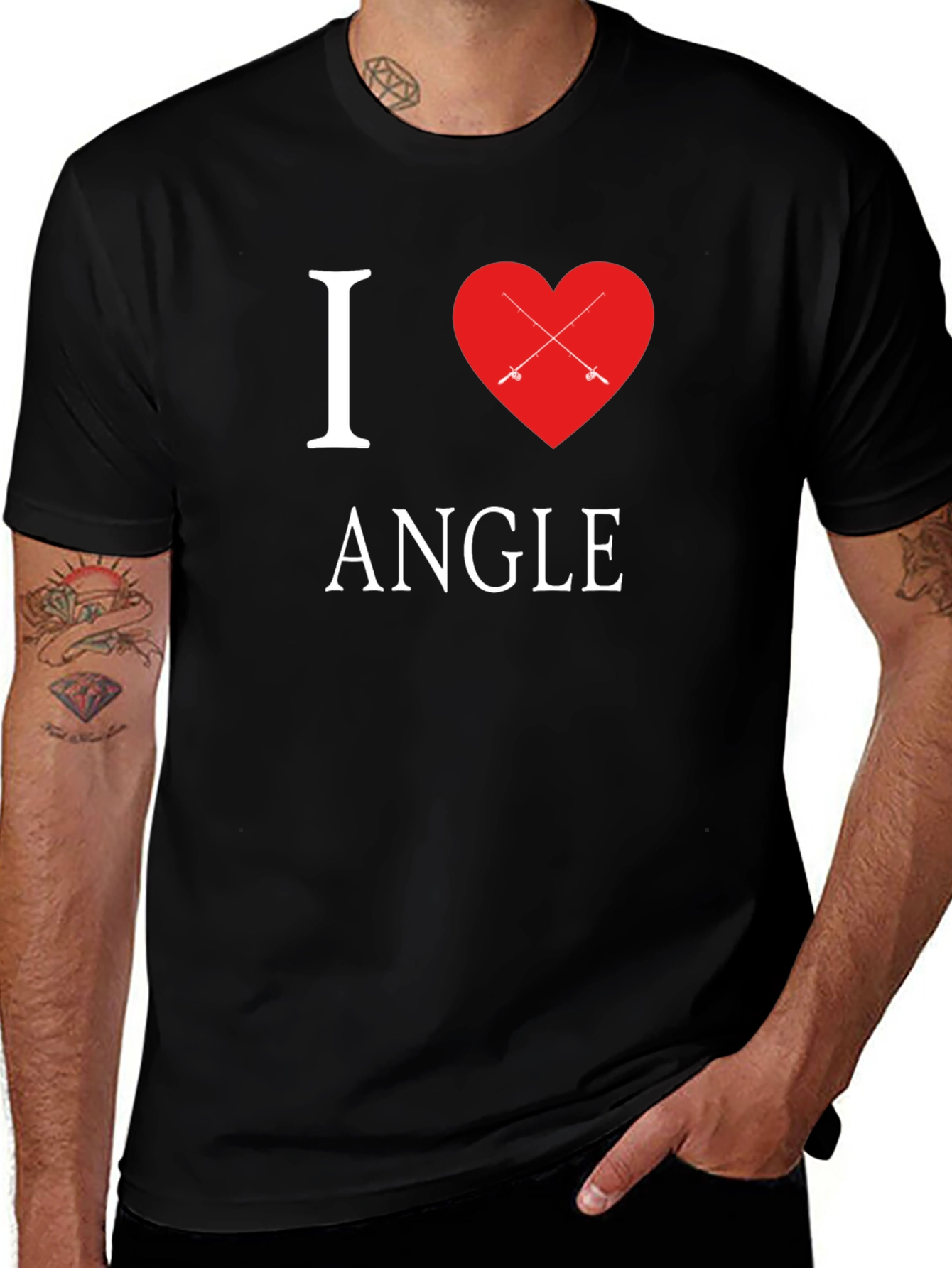 Variant 14 of I Heart Angle Fishing T-Shirt, Angler Gift