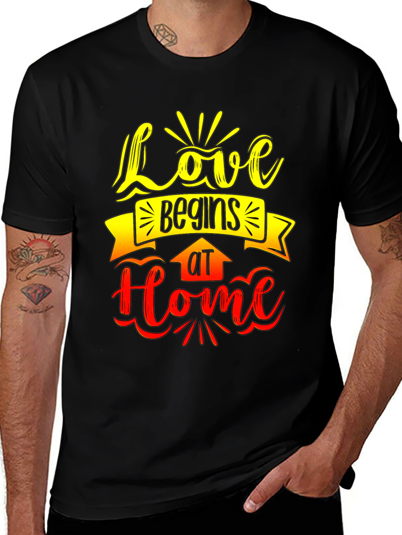 Variant 14 of Love Begins At Home Graphic Tee