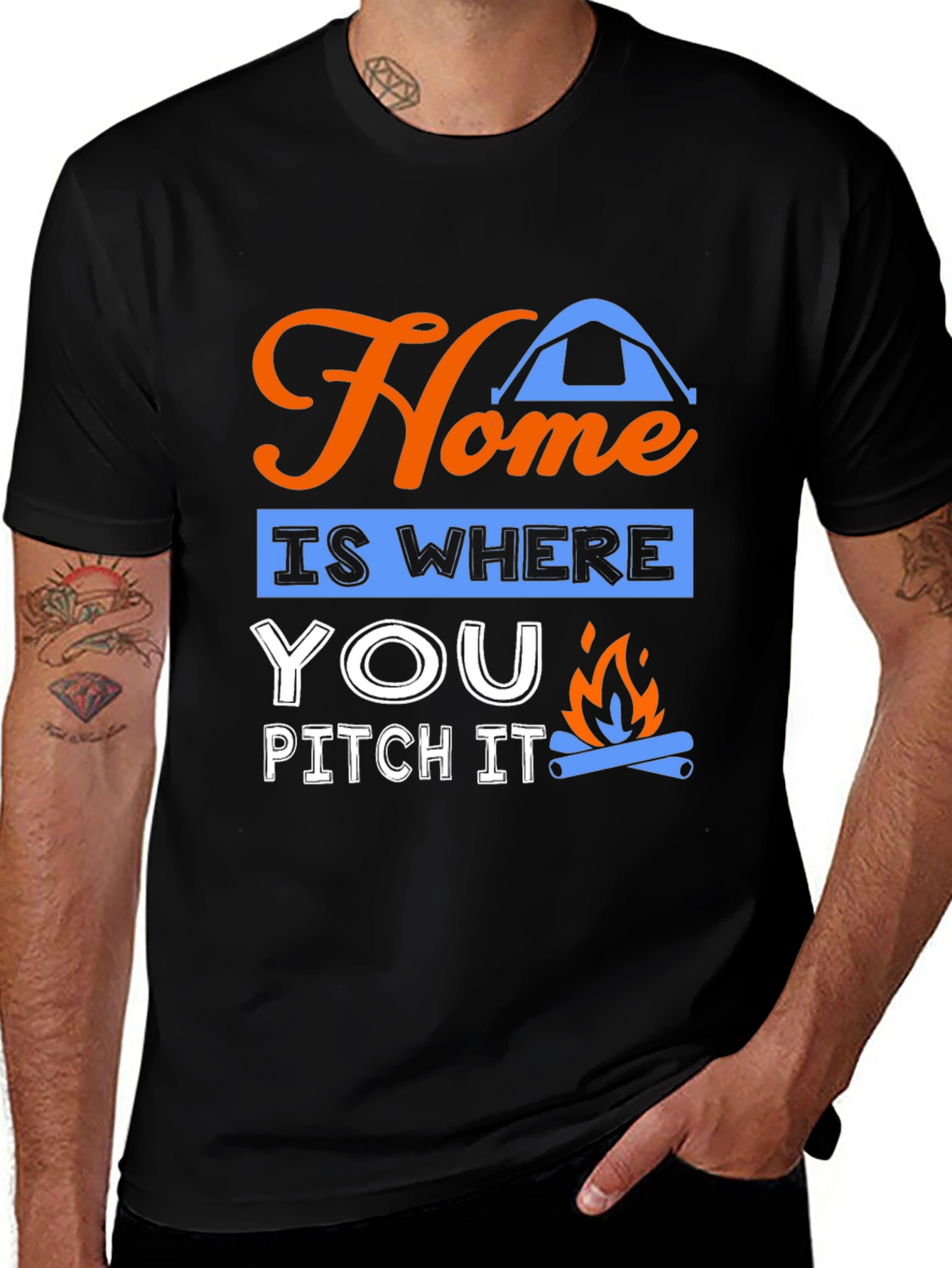 Variant 18 of Home Is Where You Pitch It Camping T-Shirt