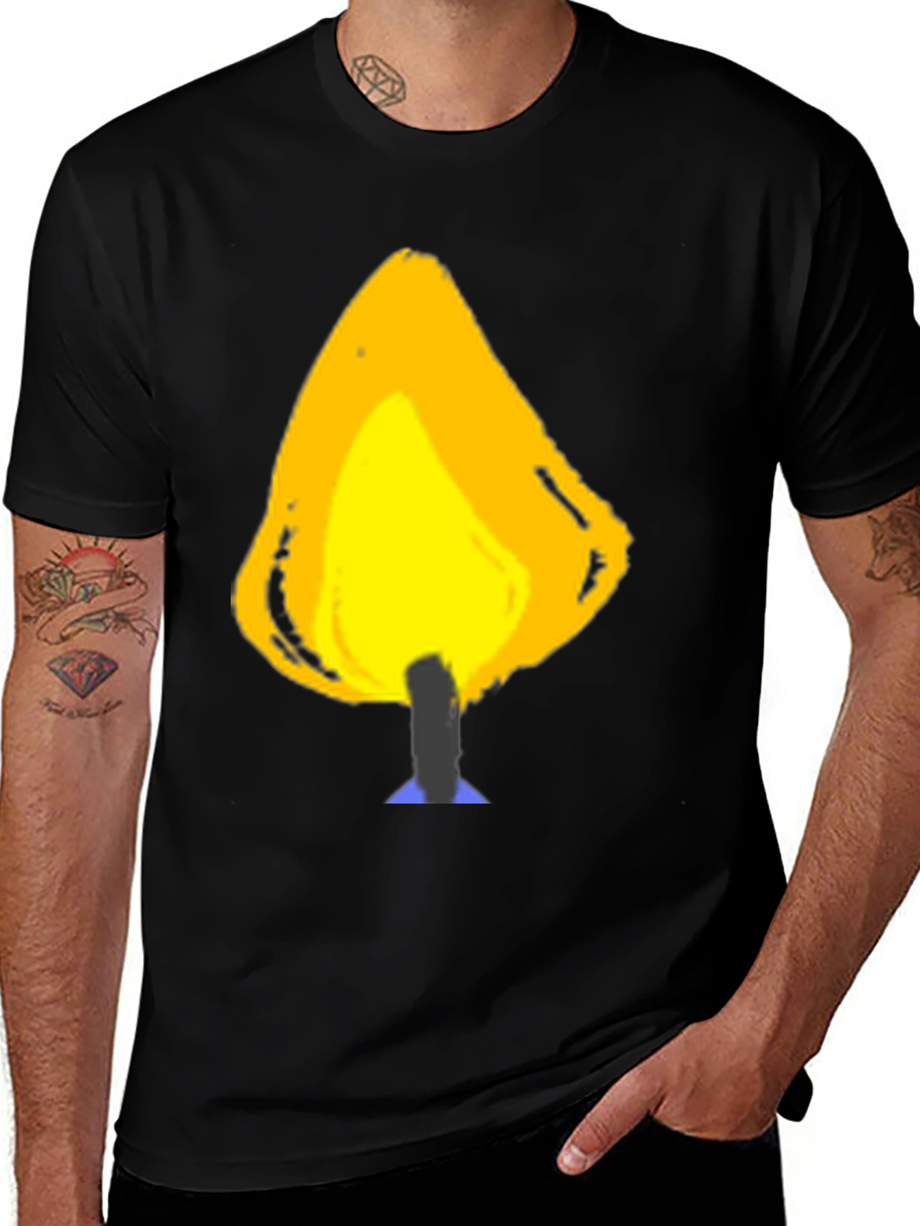 Flame Graphic Black T-Shirt